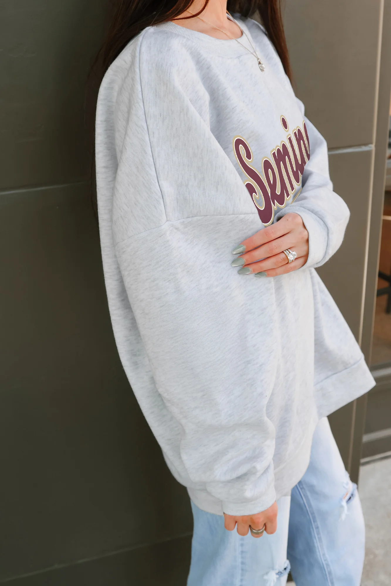 FLORIDA STATE SEMINOLES CLASSIC WIN PREMIUM FLEECE CREWNECK PULLOVER - Image 4