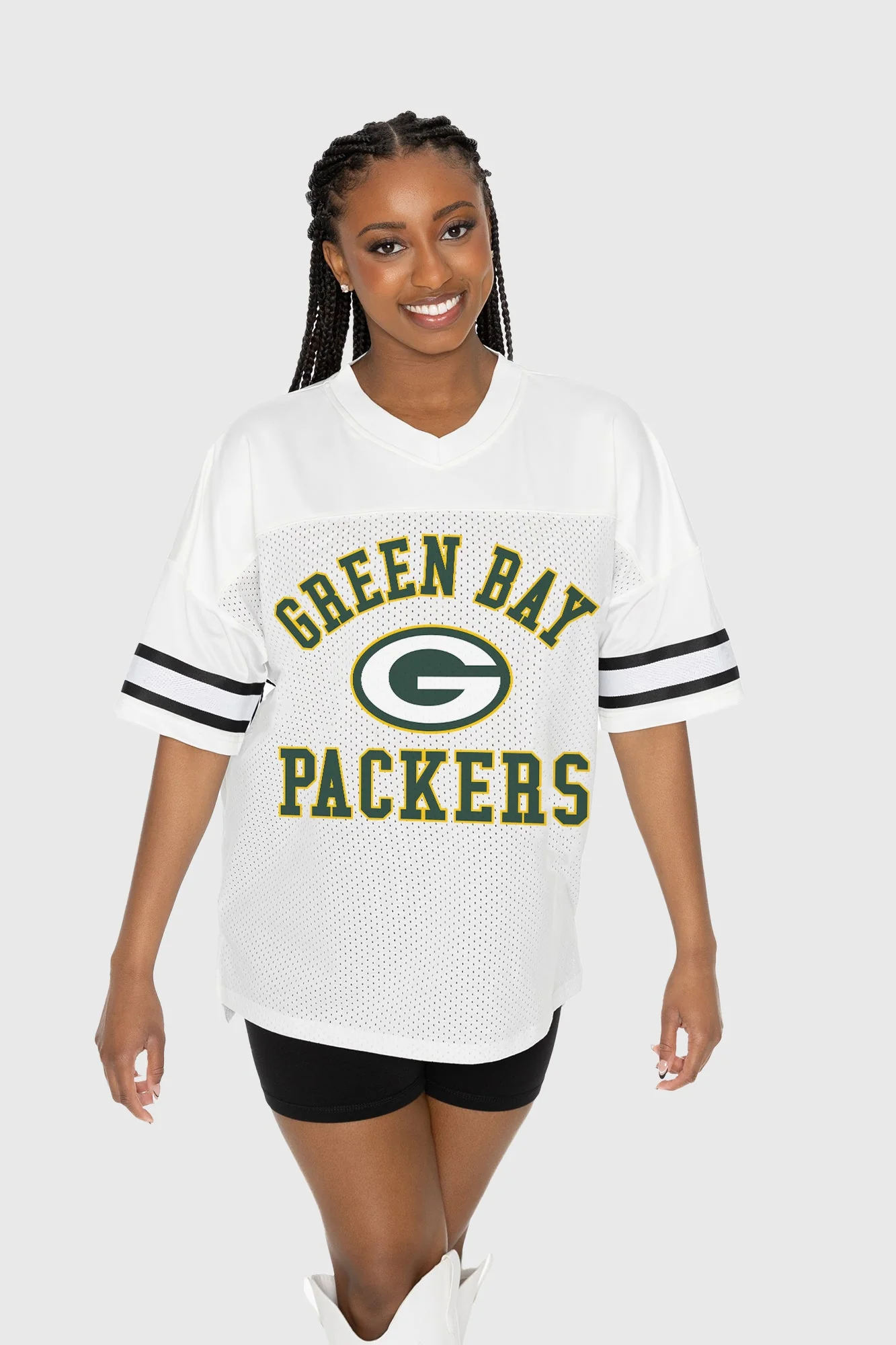 GREEN BAY PACKERS NEXT DOWN ICONIC OVERSIZED FASHION JERSEY BY RANDI MAHOMES - Image 3