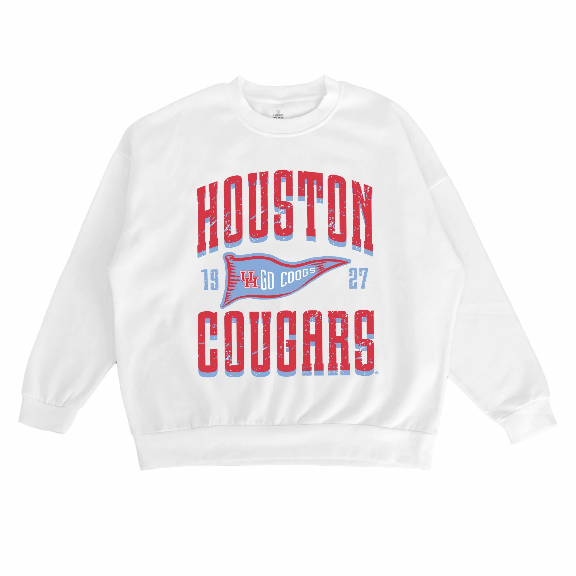 HOUSTON COUGARS BLUE LEGACY PREMIUM FLEECE CREWNECK PULLOVER - Image 5