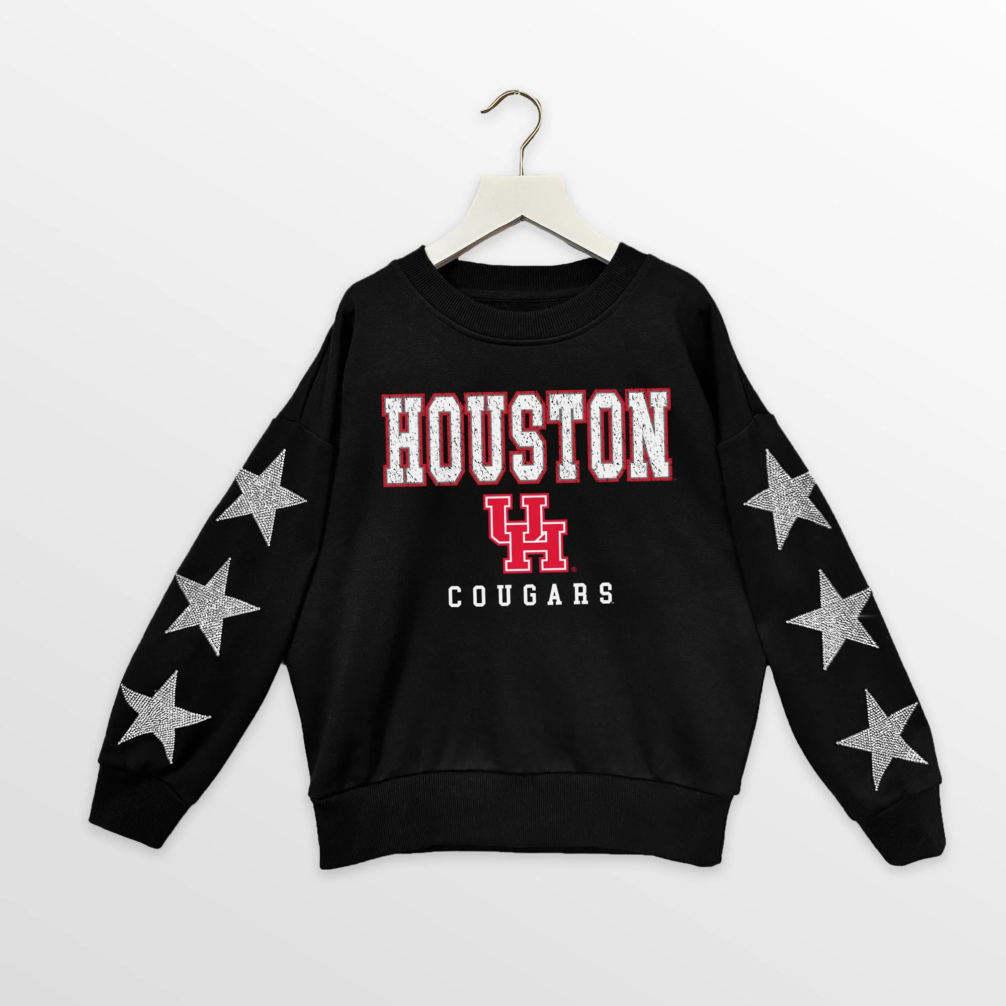 HOUSTON COUGARS VELOCITY KIDS STAR SLEEVE CREWNECK PULLOVER - Image 7
