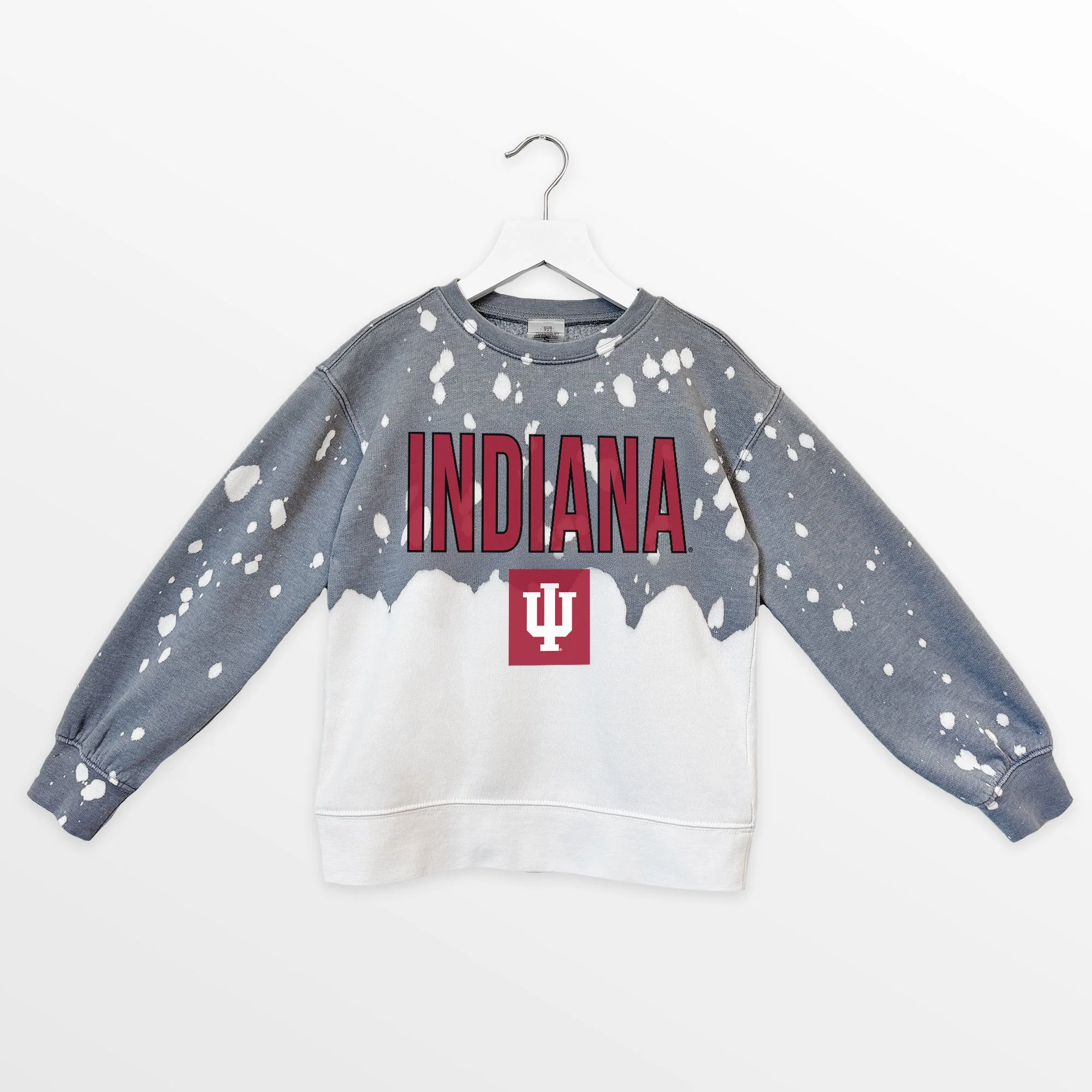INDIANA HOOSIERS CASUAL FAN KIDS FADED WASH CREWNECK PULLOVER - Image 7