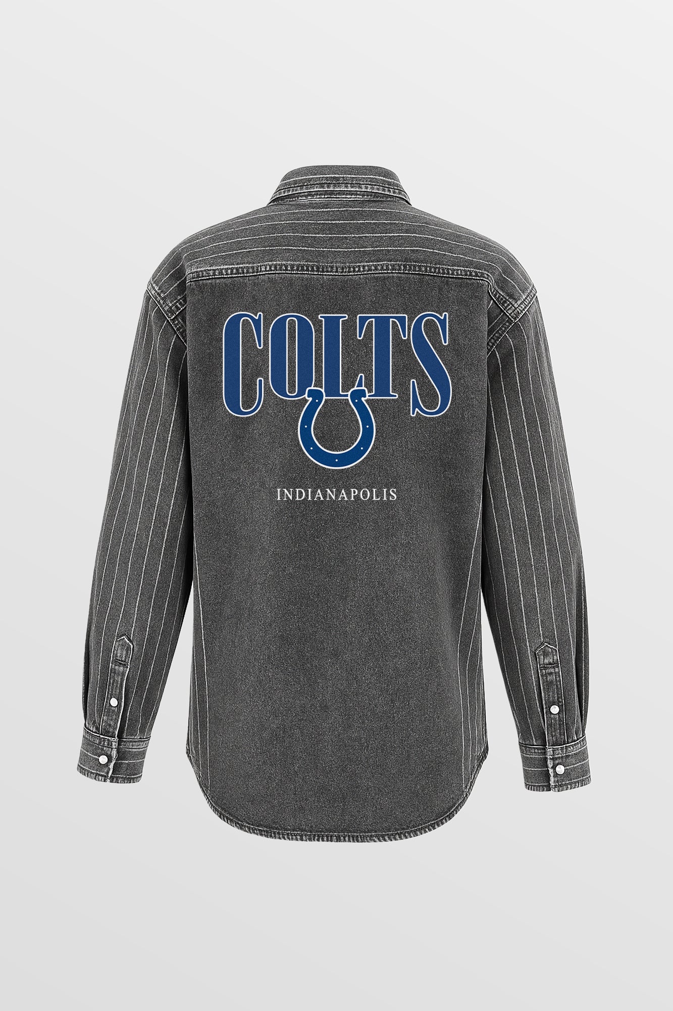 INDIANAPOLIS COLTS END ZONE ENERGY MICRO-RHINESTONE OVERSHIRT BY RANDI MAHOMES - Image 4