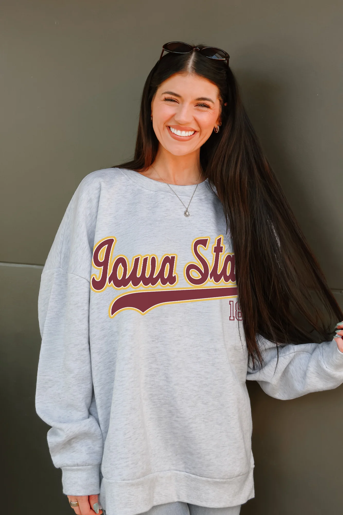 IOWA STATE CYCLONES CLASSIC WIN PREMIUM FLEECE CREWNECK PULLOVER - Image 3