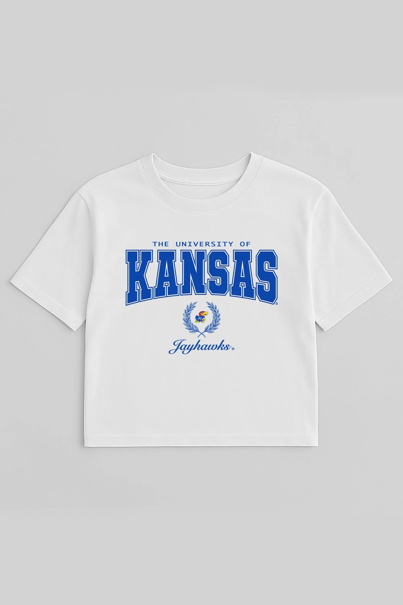 KANSAS JAYHAWKS EASY WIN BOXY FIT CROP TEE - Image 5