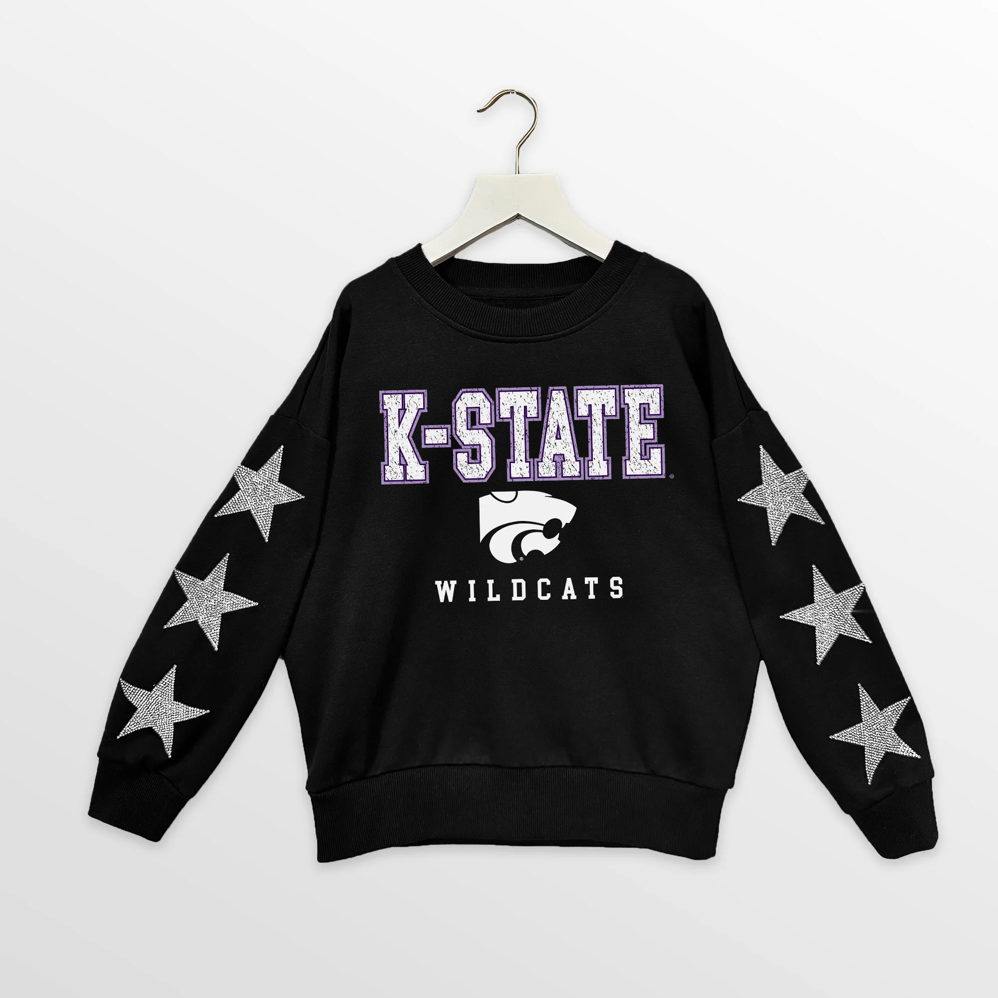 KANSAS STATE WILDCATS VELOCITY KIDS STAR SLEEVE CREWNECK PULLOVER - Image 7