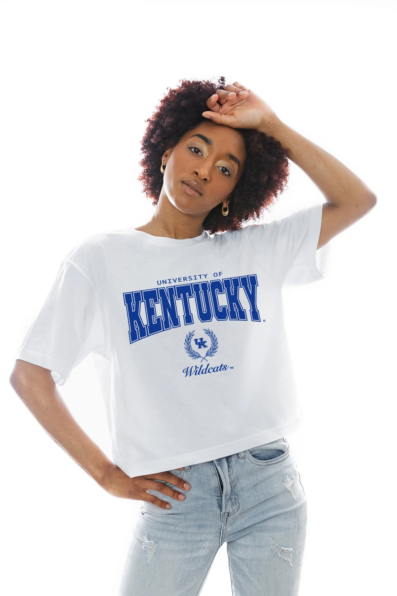 KENTUCKY WILDCATS EASY WIN BOXY FIT CROP TEE - Image 3