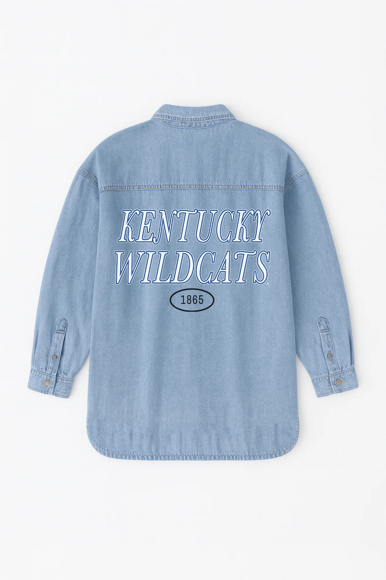 KENTUCKY WILDCATS OVERSIZED DENIM JACKET - Image 8