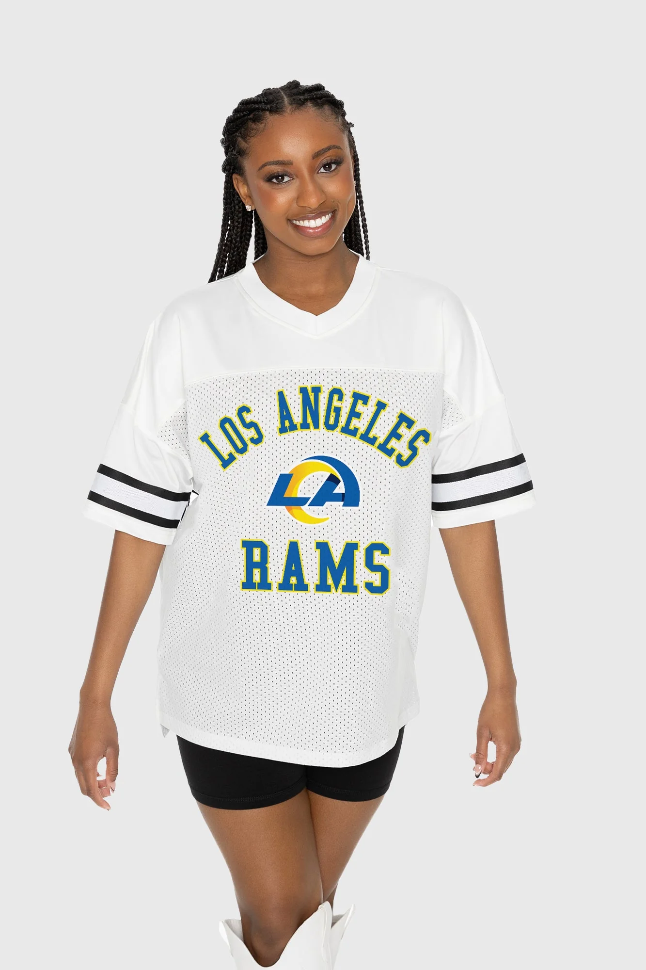 LOS ANGELES RAMS NEXT DOWN ICONIC OVERSIZED FASHION JERSEY BY RANDI MAHOMES - Image 3