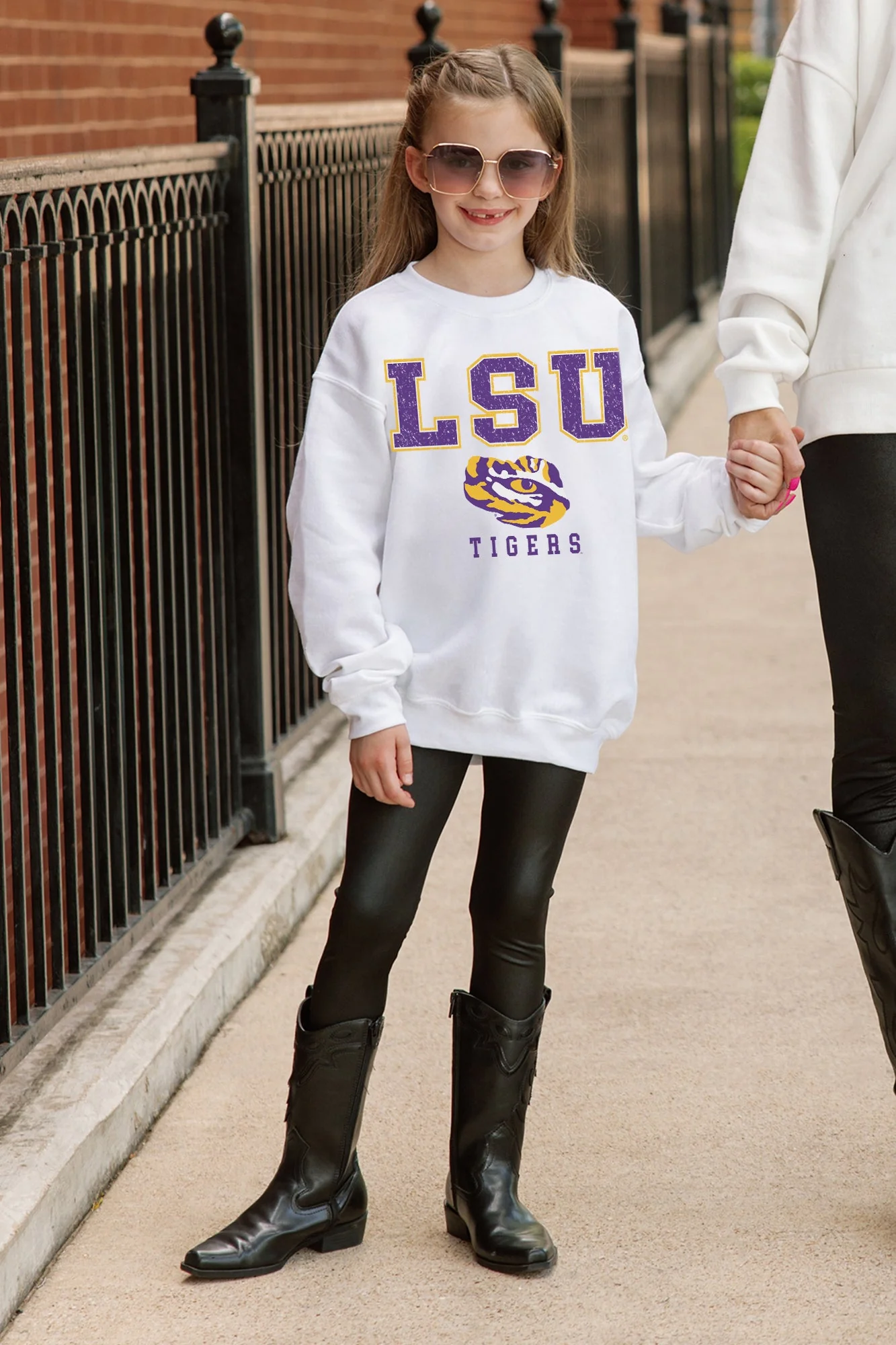 LSU TIGERS FREESTYLE YOUTH PREMIUM FLEECE SWEATSHIRT - Image 3