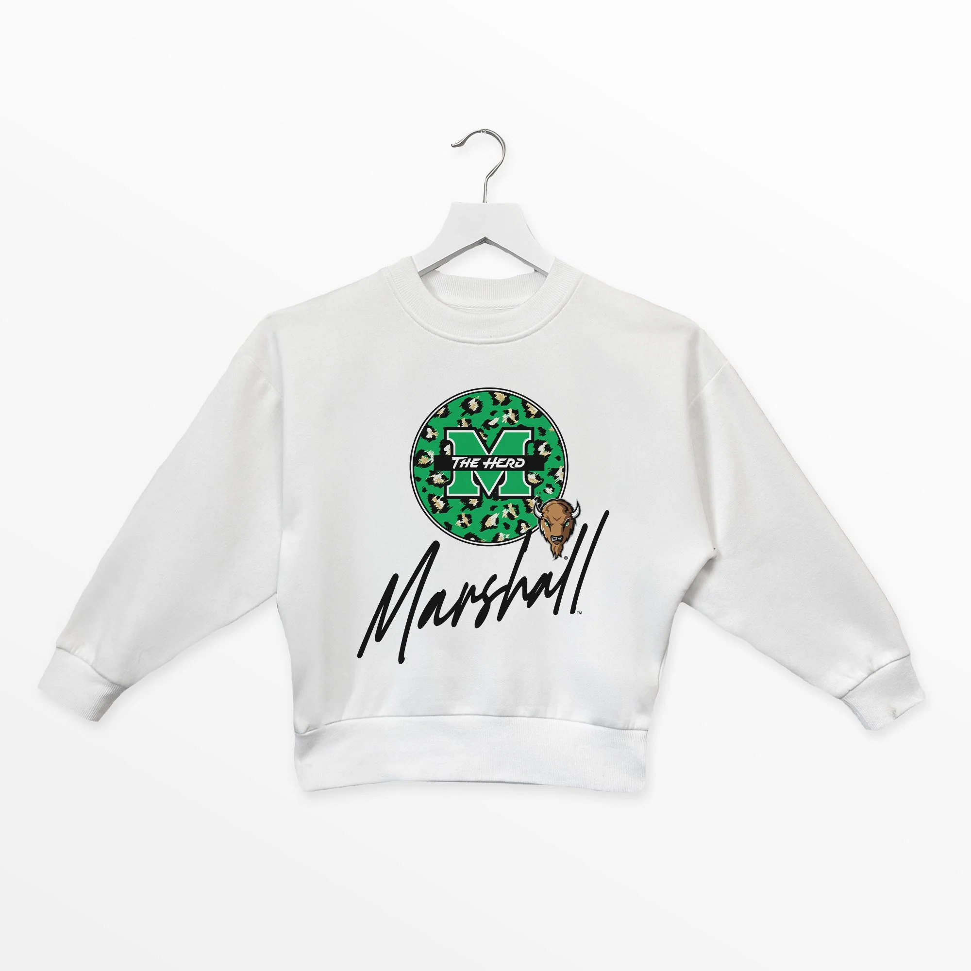MARSHALL THUNDERING HERD WILD BREAKTHROUGH YOUTH PREMIUM FLEECE SWEATSHIRT - Image 5