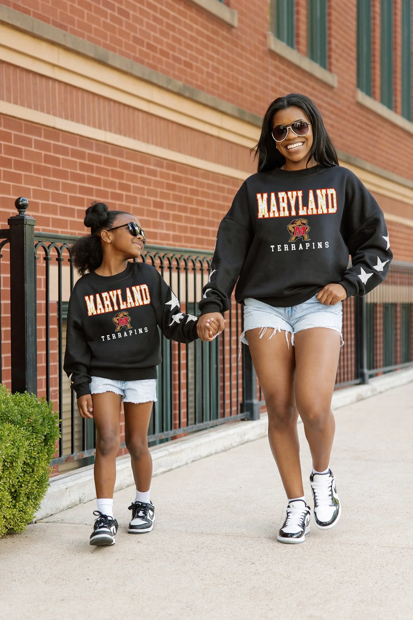 MARYLAND TERRAPINS VELOCITY KIDS STAR SLEEVE CREWNECK PULLOVER - Image 5