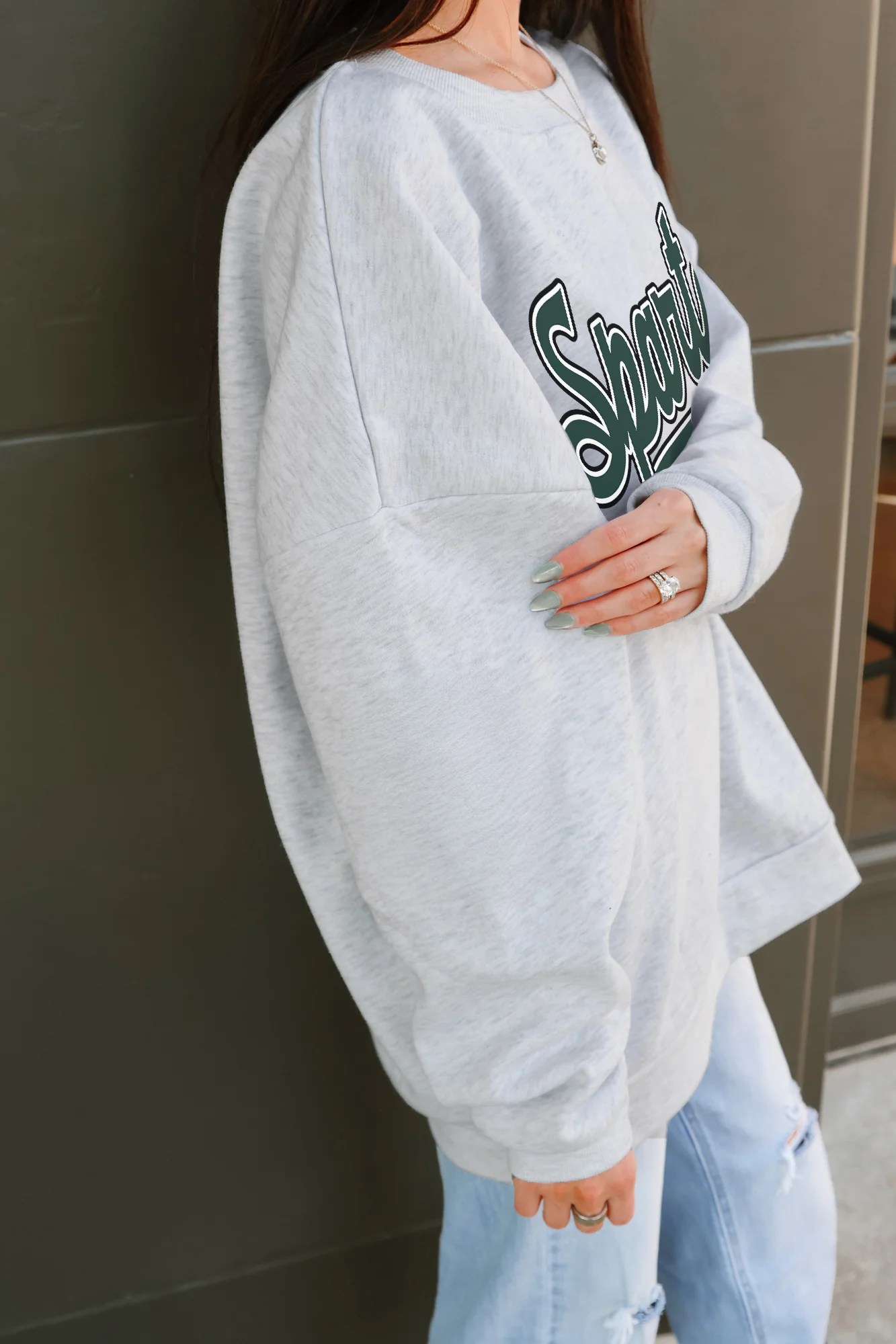MICHIGAN STATE SPARTANS CLASSIC WIN PREMIUM FLEECE CREWNECK PULLOVER - Image 4
