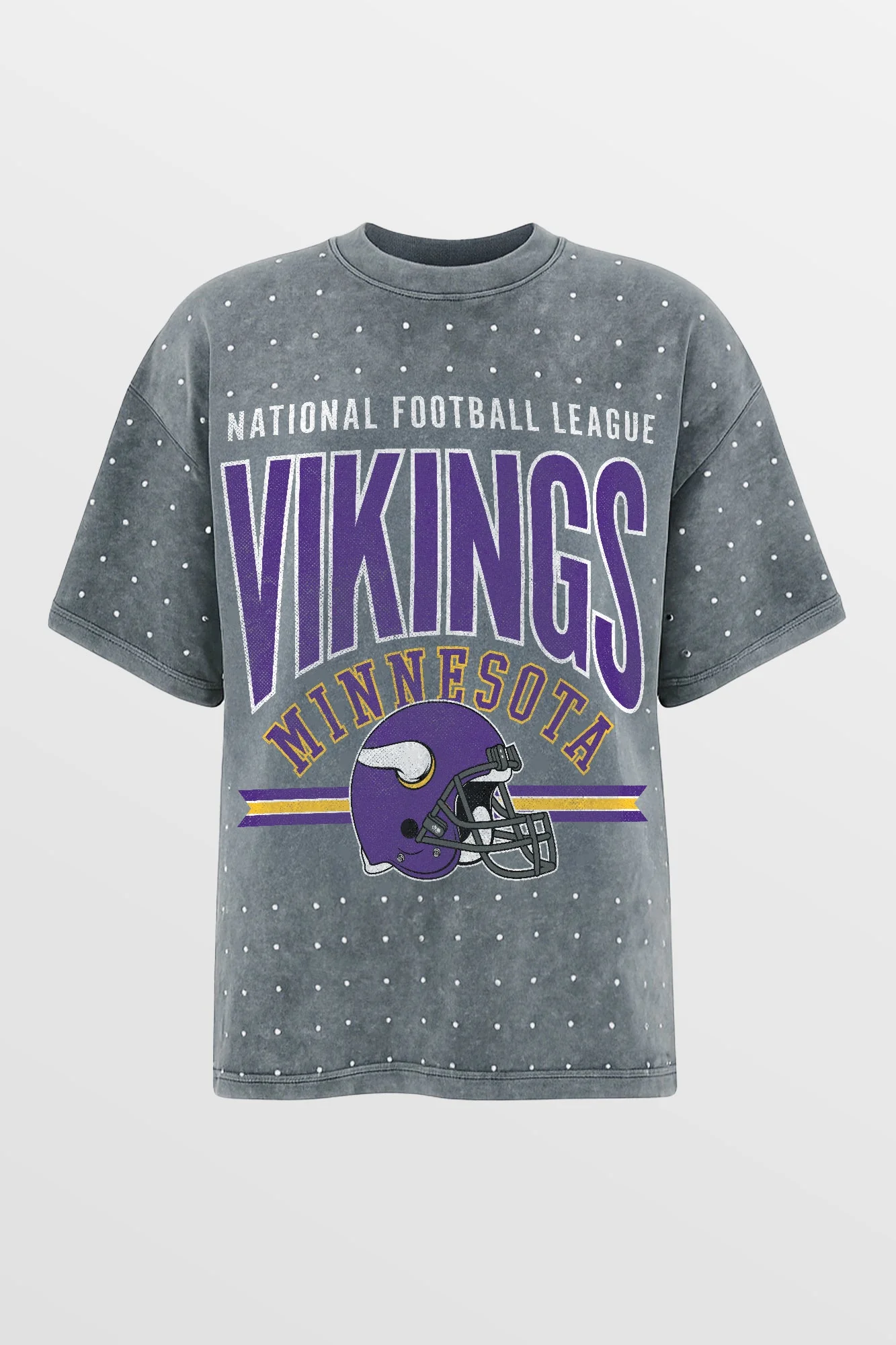 MINNESOTA VIKINGS PRIME SHINE MINI RHINESTONE SHORT SLEEVE CLASSIC TEE BY RANDI MAHOMES - Image 4