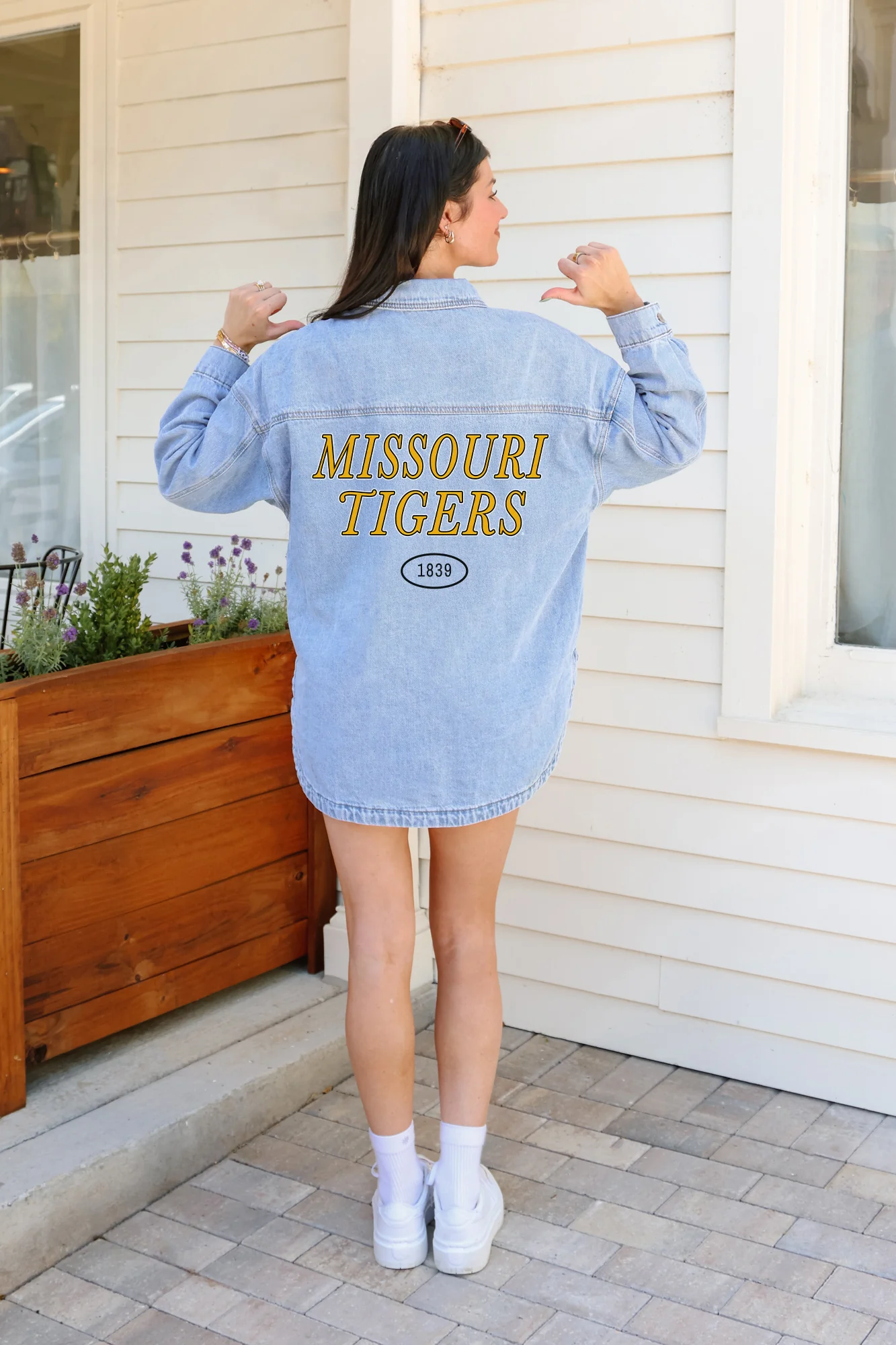 MISSOURI TIGERS OVERSIZED DENIM JACKET - Image 3