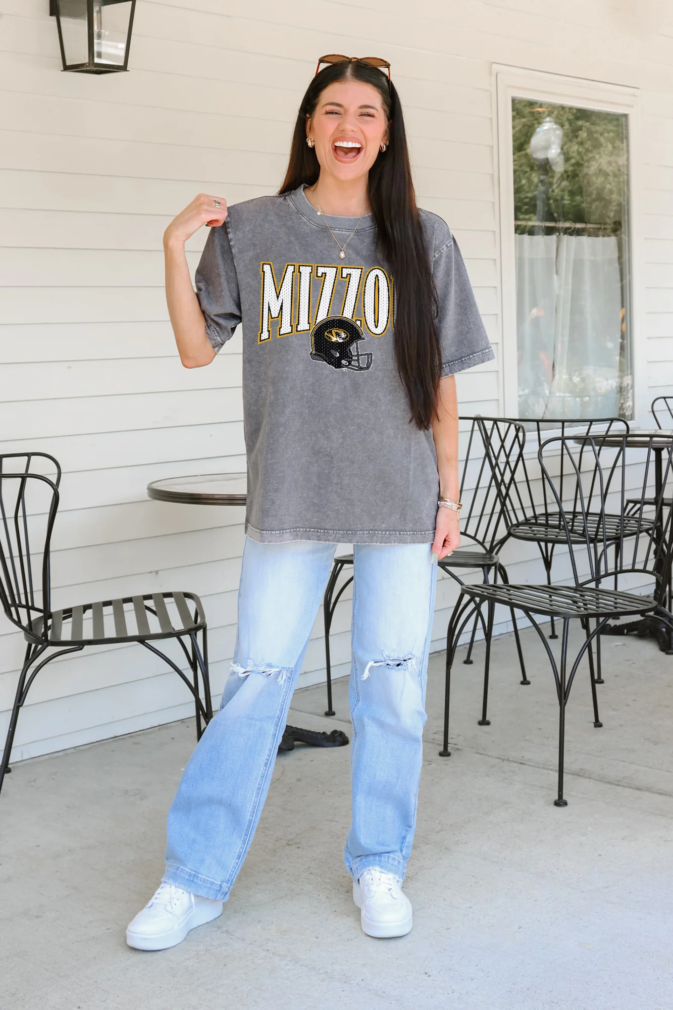 MISSOURI TIGERS PLAYBOOK WIN OVERSIZED CREWNECK TEE - Image 2