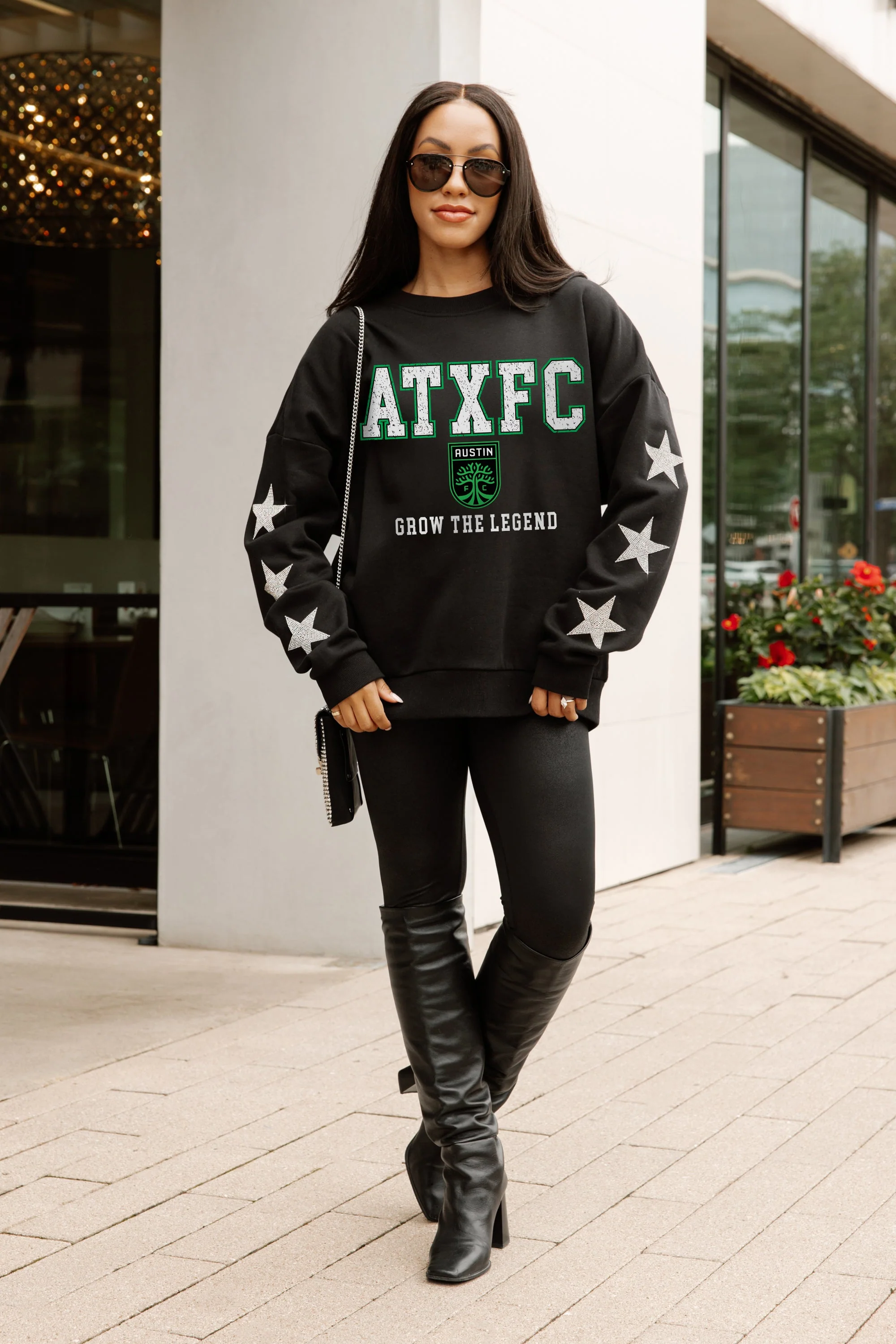 AUSTIN FC VELOCITY STAR EMBELLISHED CREW SWEATSHIRT - Image 4