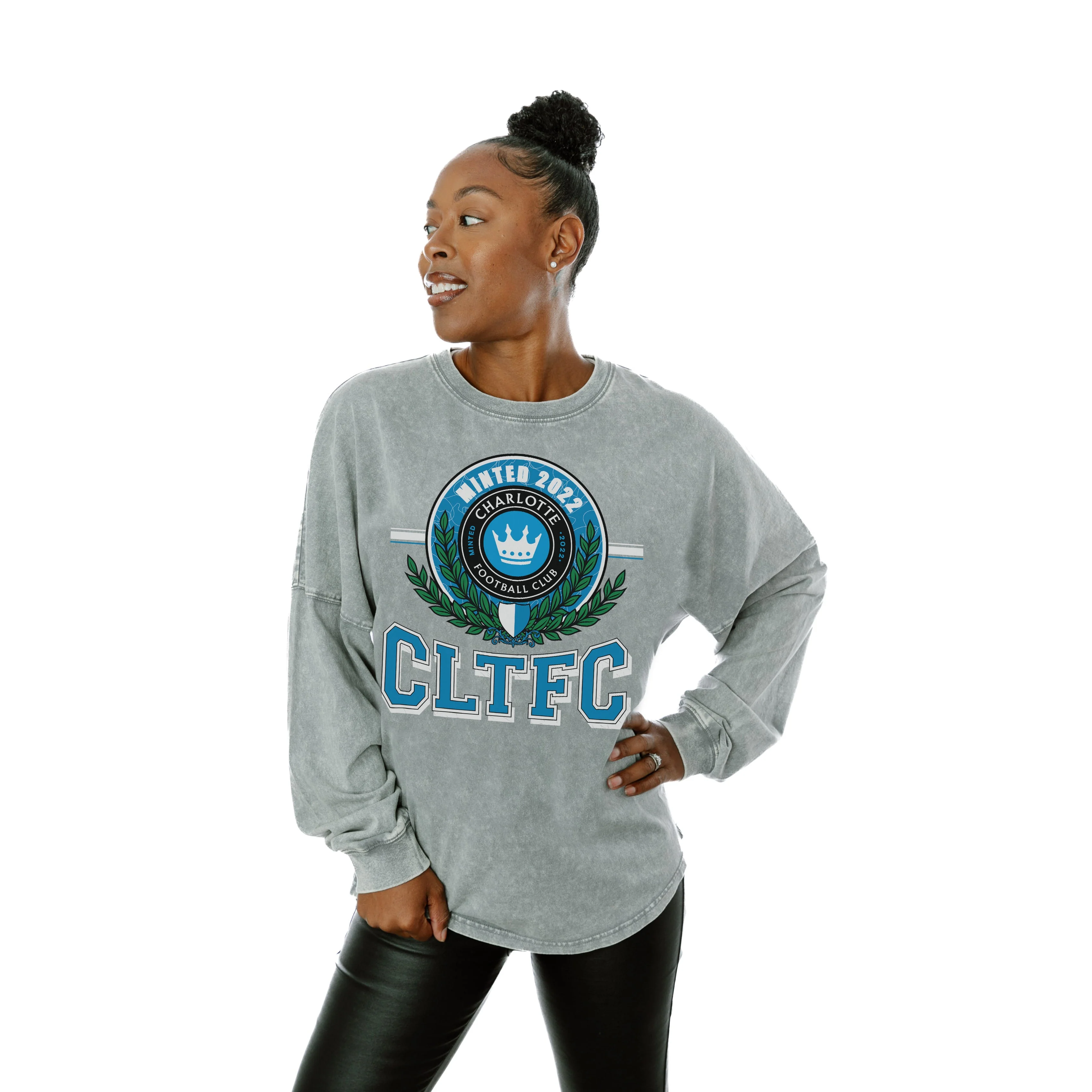 CHARLOTTE FC Goal Oriented Faded Wash Pullover - Image 2
