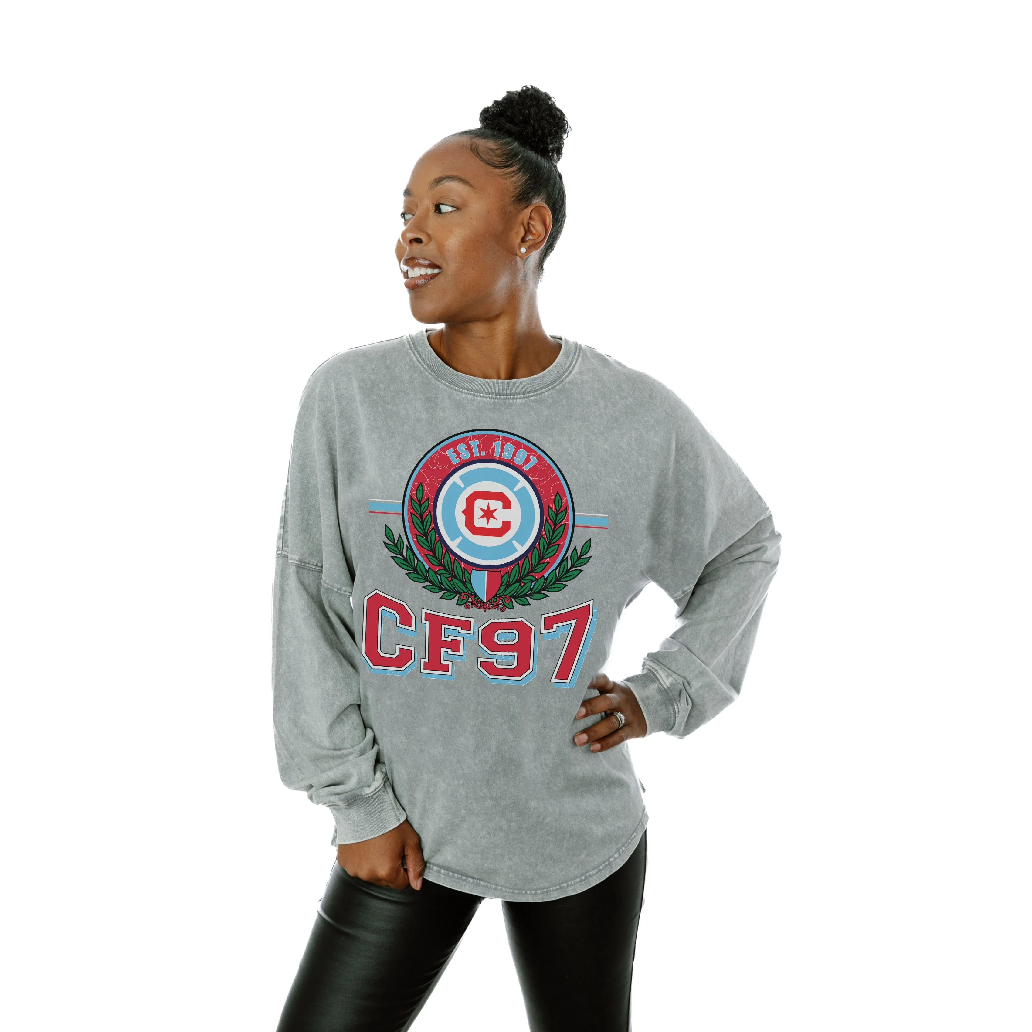 CHICAGO FIRE SC Goal Oriented Faded Wash Pullover - Image 2