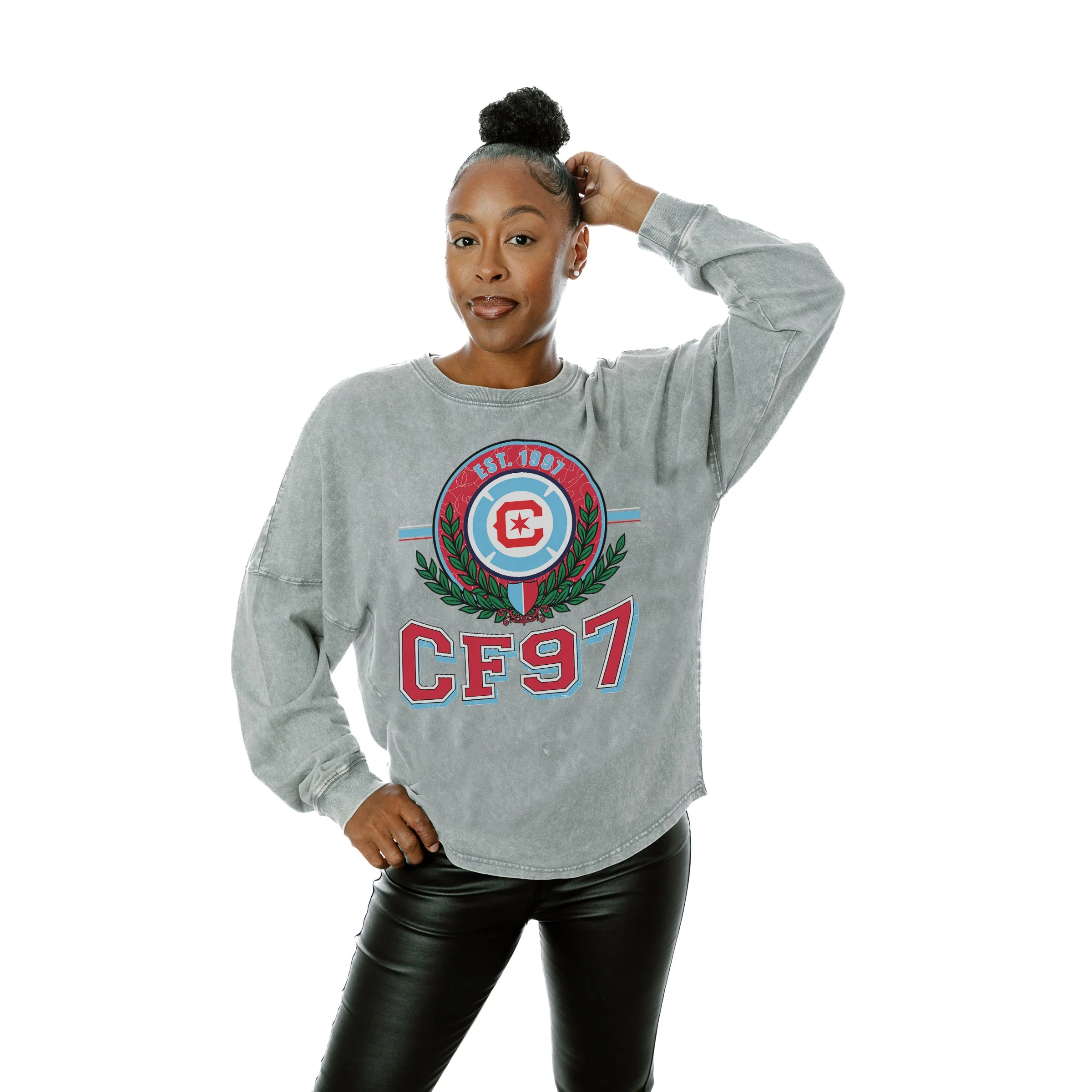 CHICAGO FIRE SC Goal Oriented Faded Wash Pullover - Image 3