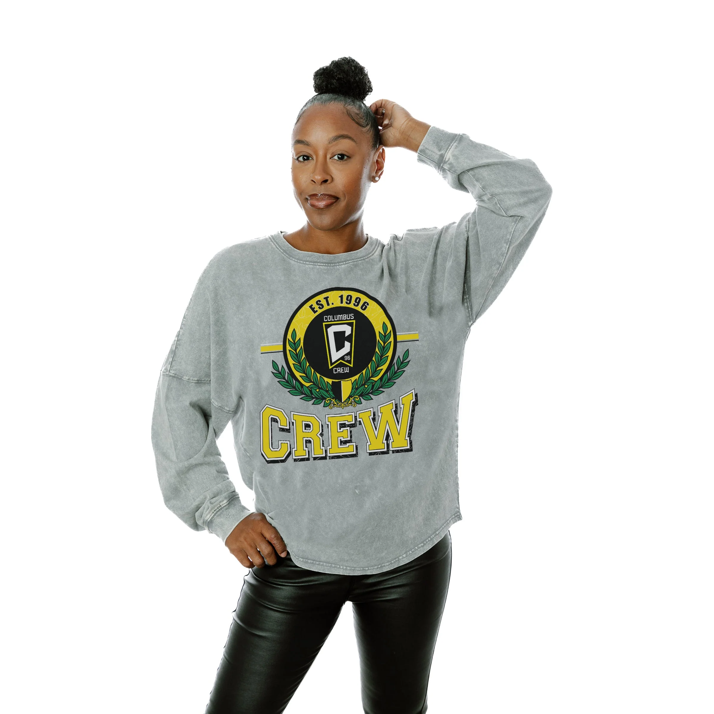 COLUMBUS CREW SC Goal Oriented Faded Wash Pullover - Image 3