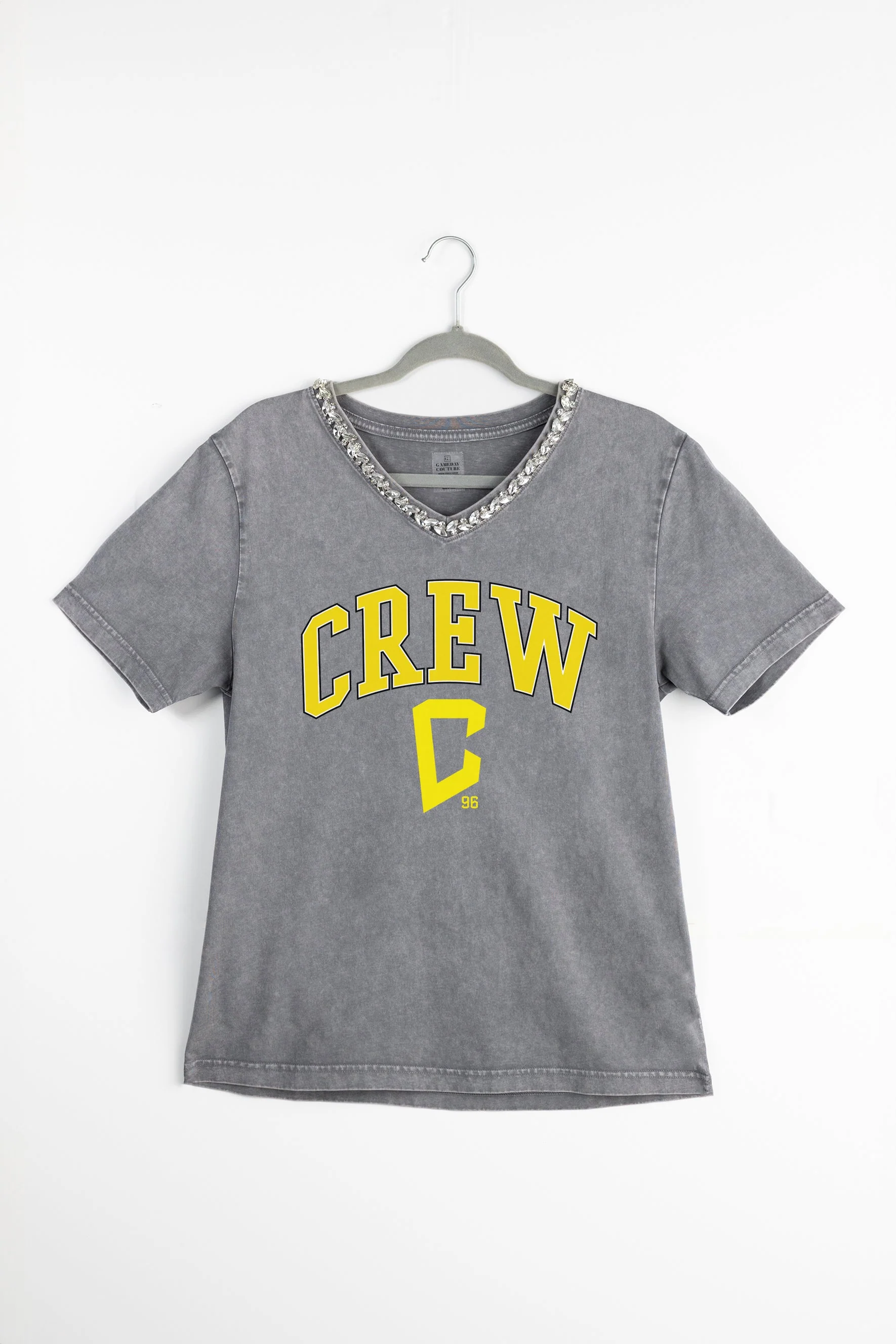 COLUMBUS CREW SC ICONIC EDGE RHINESTONE TRIM V-NECK TEE - Image 8