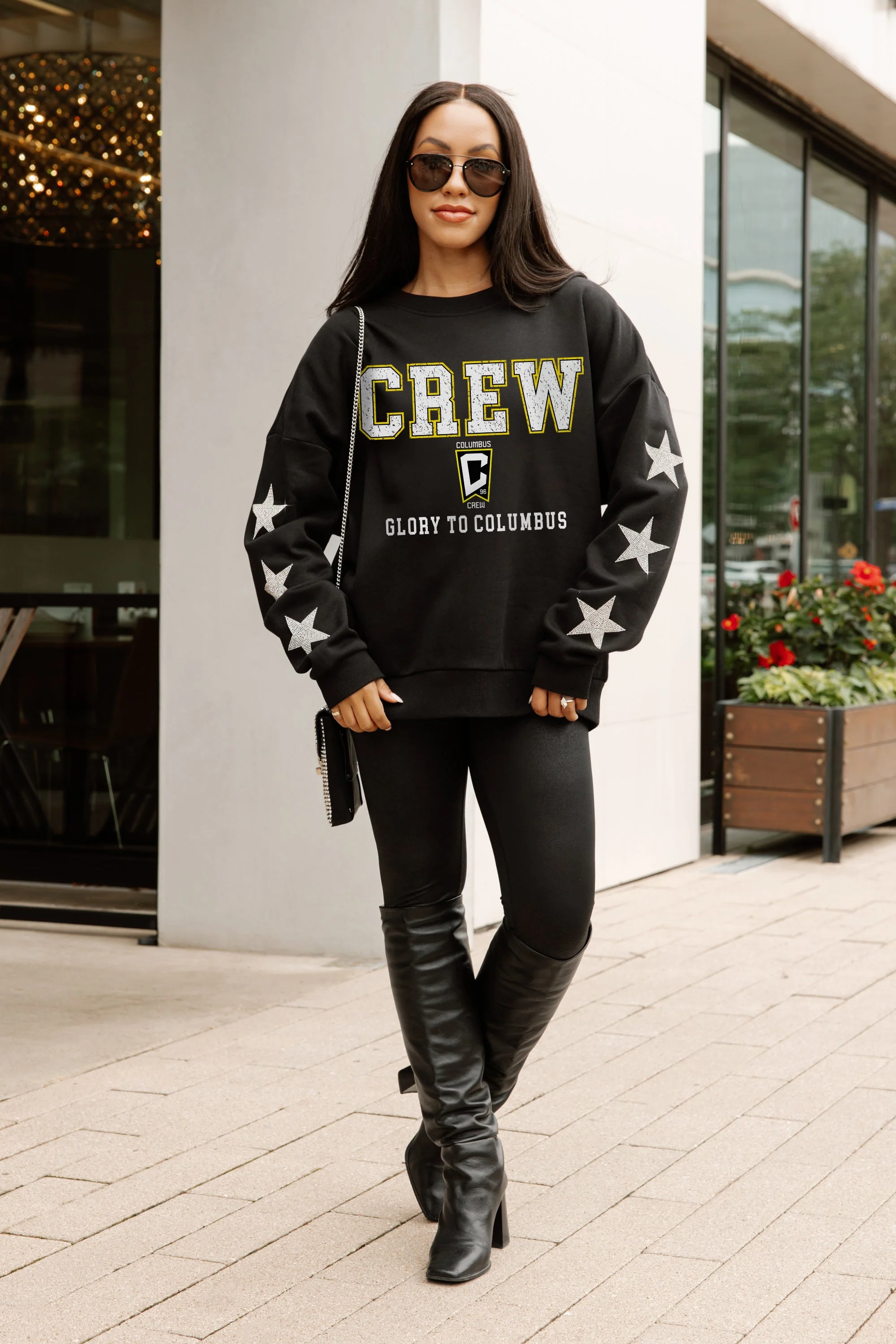 COLUMBUS CREW SC VELOCITY STAR EMBELLISHED CREW SWEATSHIRT - Image 4