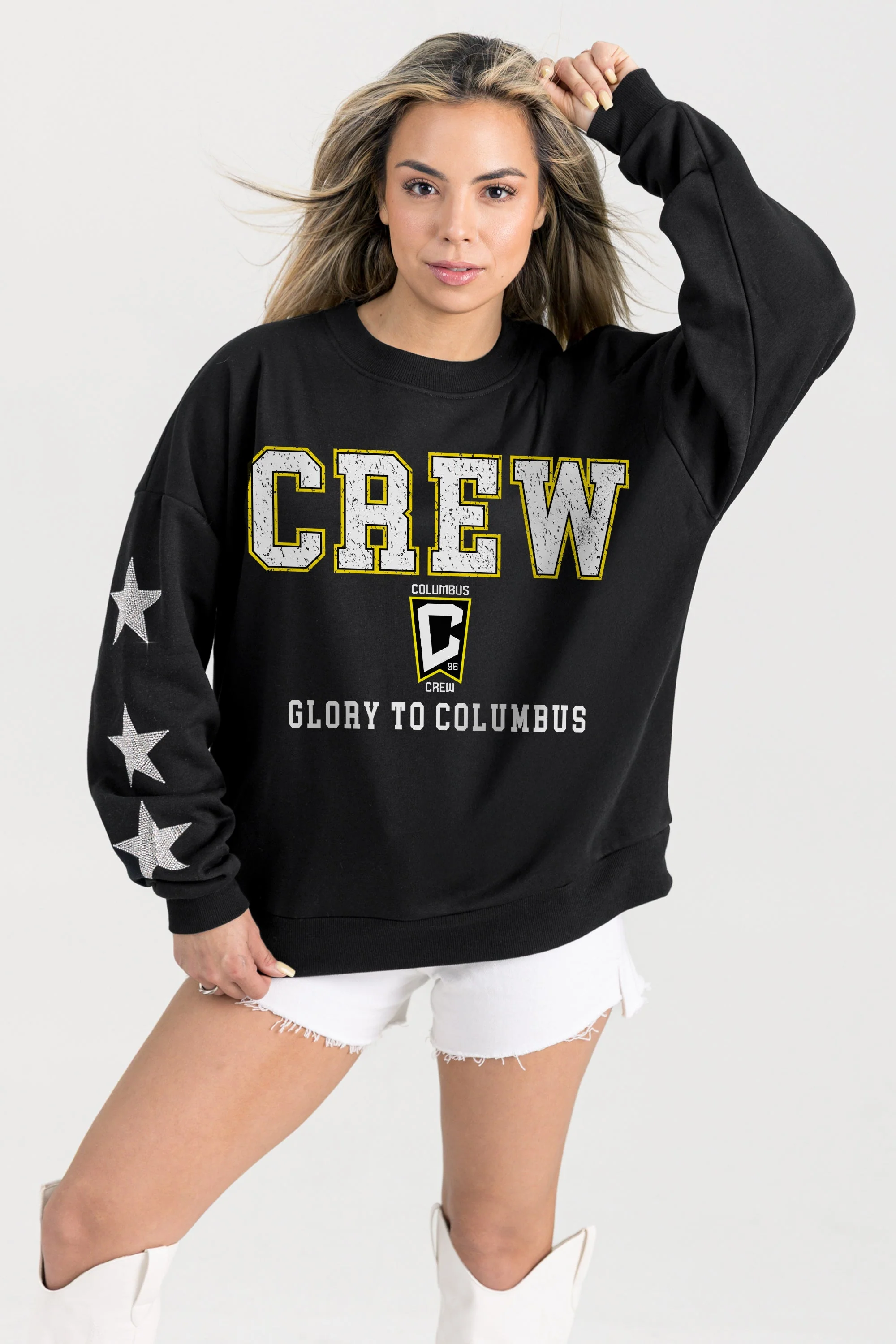 COLUMBUS CREW SC VELOCITY STAR EMBELLISHED CREW SWEATSHIRT - Image 5