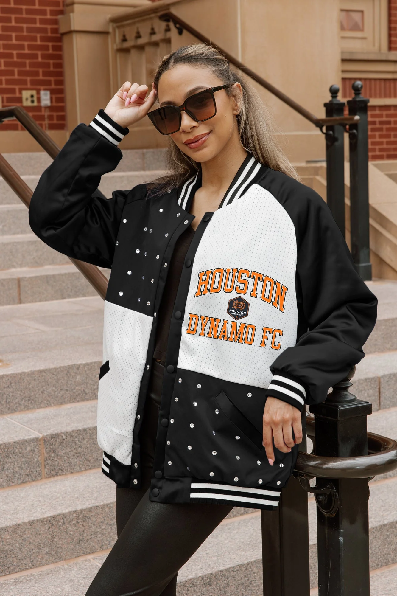 HOUSTON DYNAMO REFINED RIVALRY THROWBACK VARSITY BOMBER JACKET - Image 4