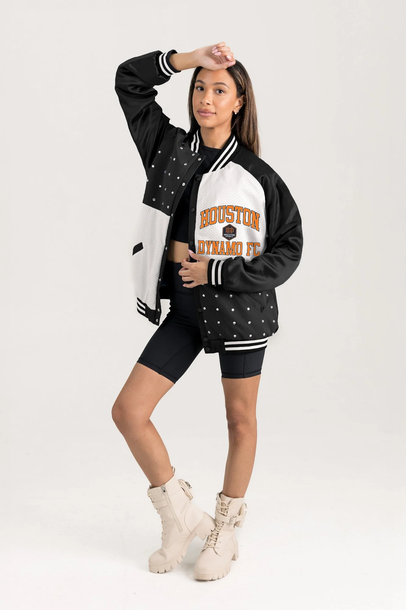 HOUSTON DYNAMO REFINED RIVALRY THROWBACK VARSITY BOMBER JACKET - Image 5