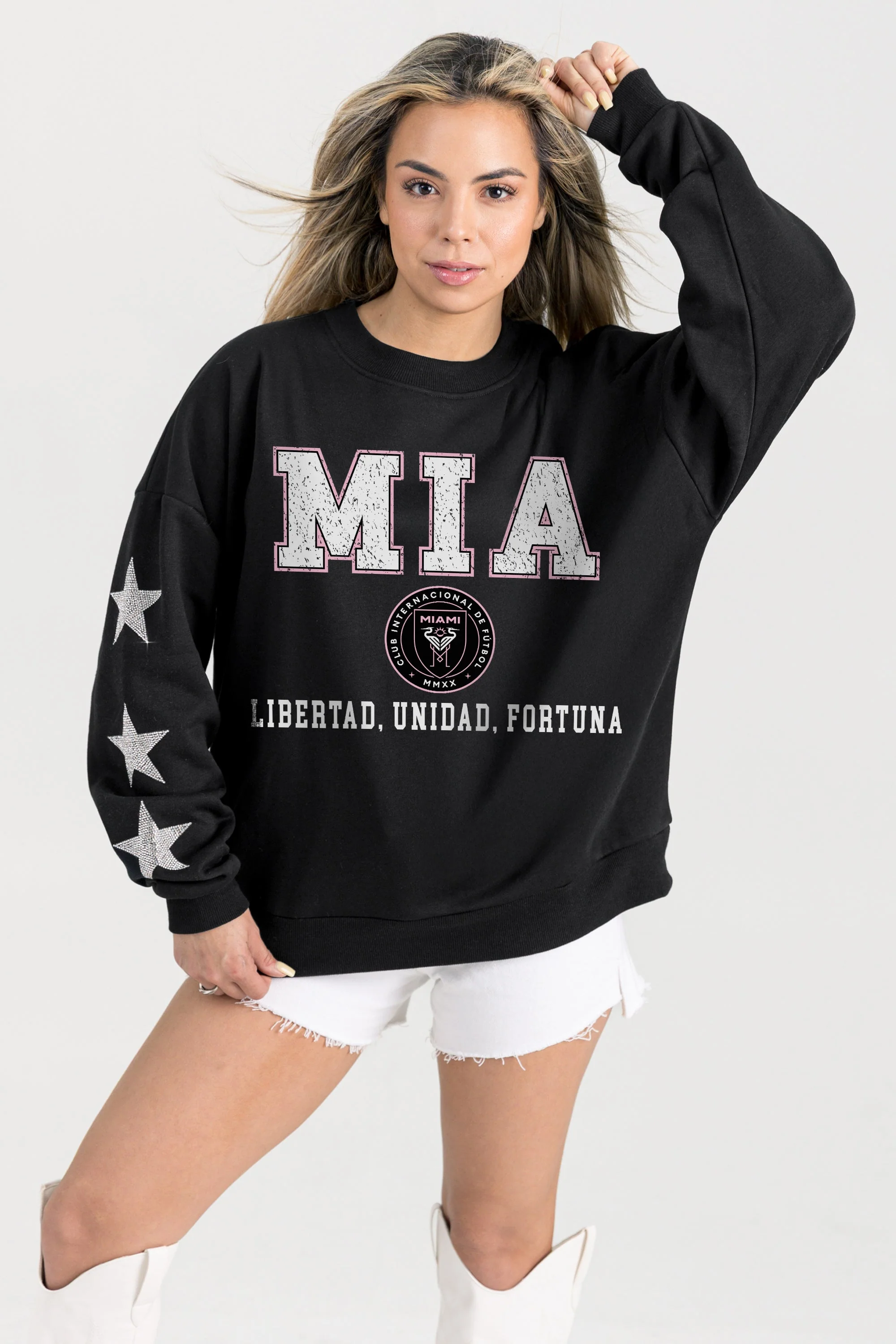 INTER MIAMI CF VELOCITY STAR EMBELLISHED CREW SWEATSHIRT - Image 5