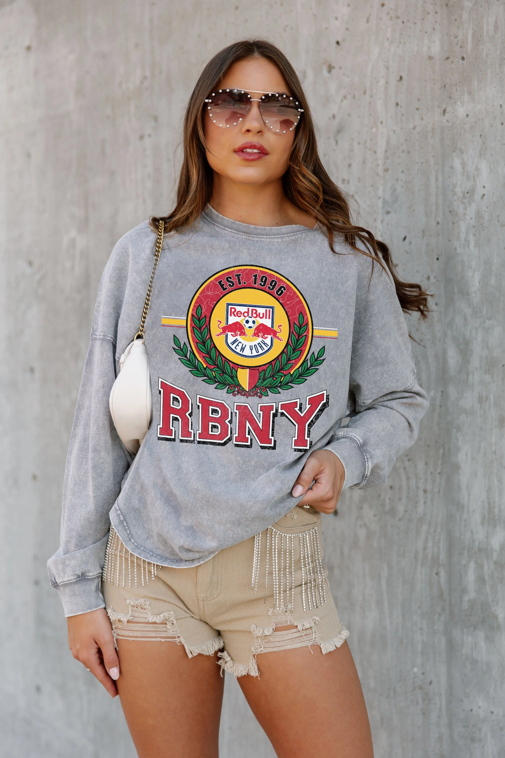 NEW YORK RED BULLS Goal Oriented Faded Wash Pullover