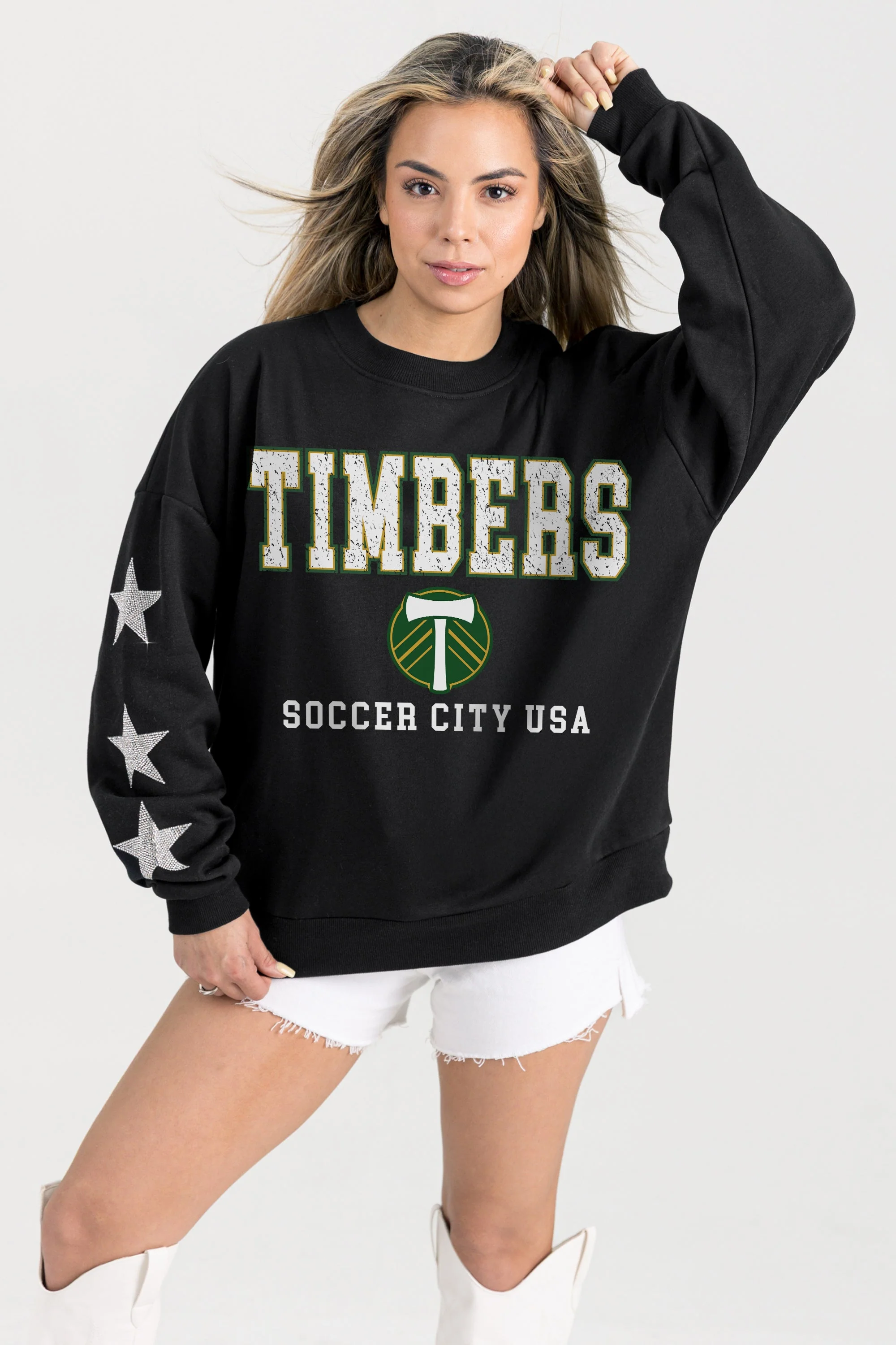 PORTLAND TIMBERS VELOCITY STAR EMBELLISHED CREW SWEATSHIRT - Image 5