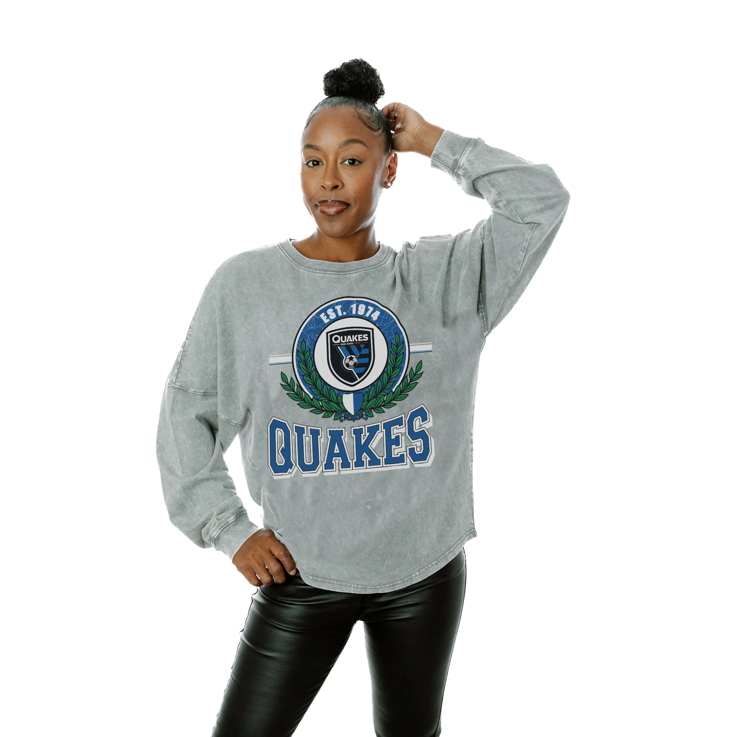 SAN JOSE EARTHQUAKES Goal Oriented Faded Wash Pullover - Image 3