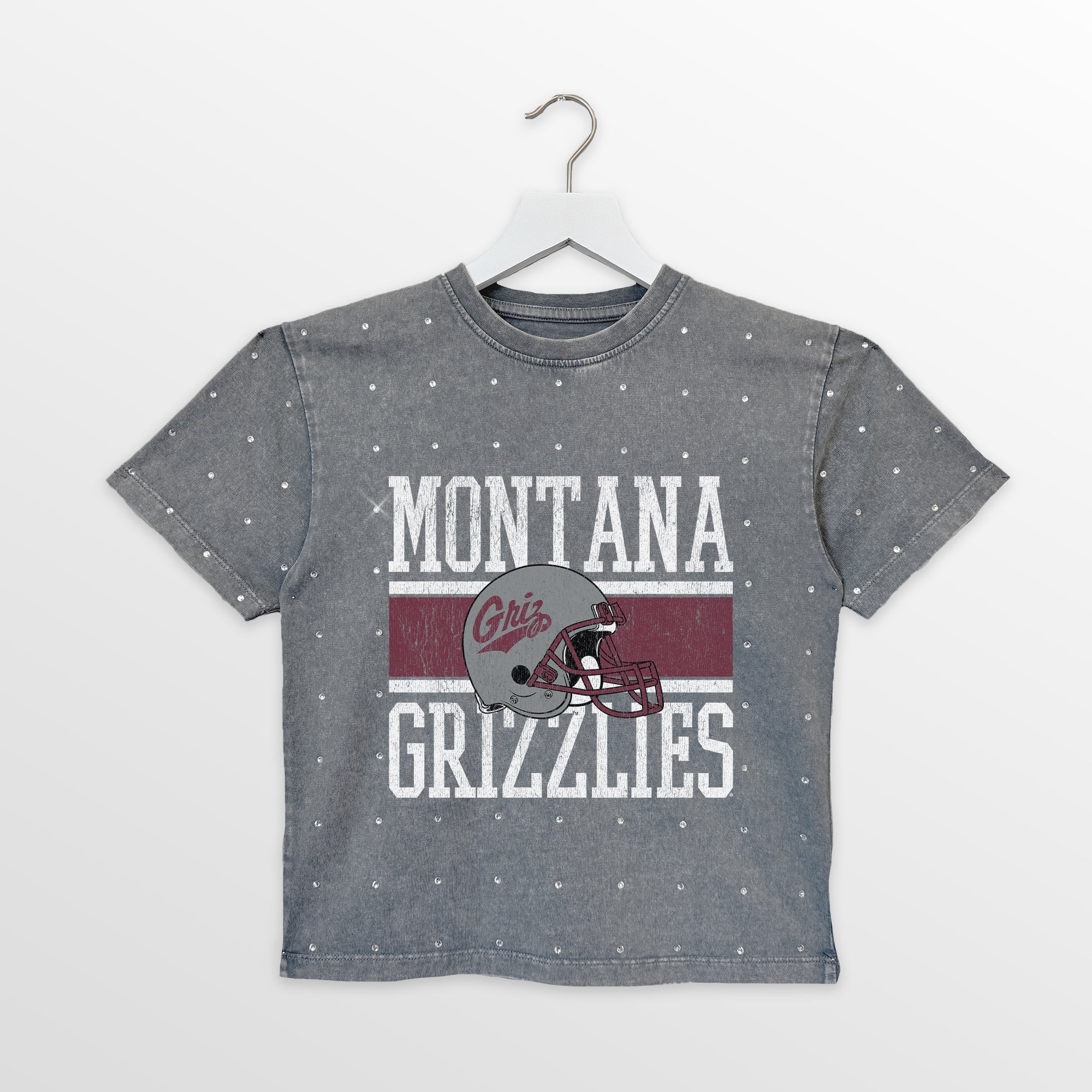 MONTANA GRIZZLIES ON THE BALL KIDS MINI RHINESTONE OVERSIZED TEE - Image 4