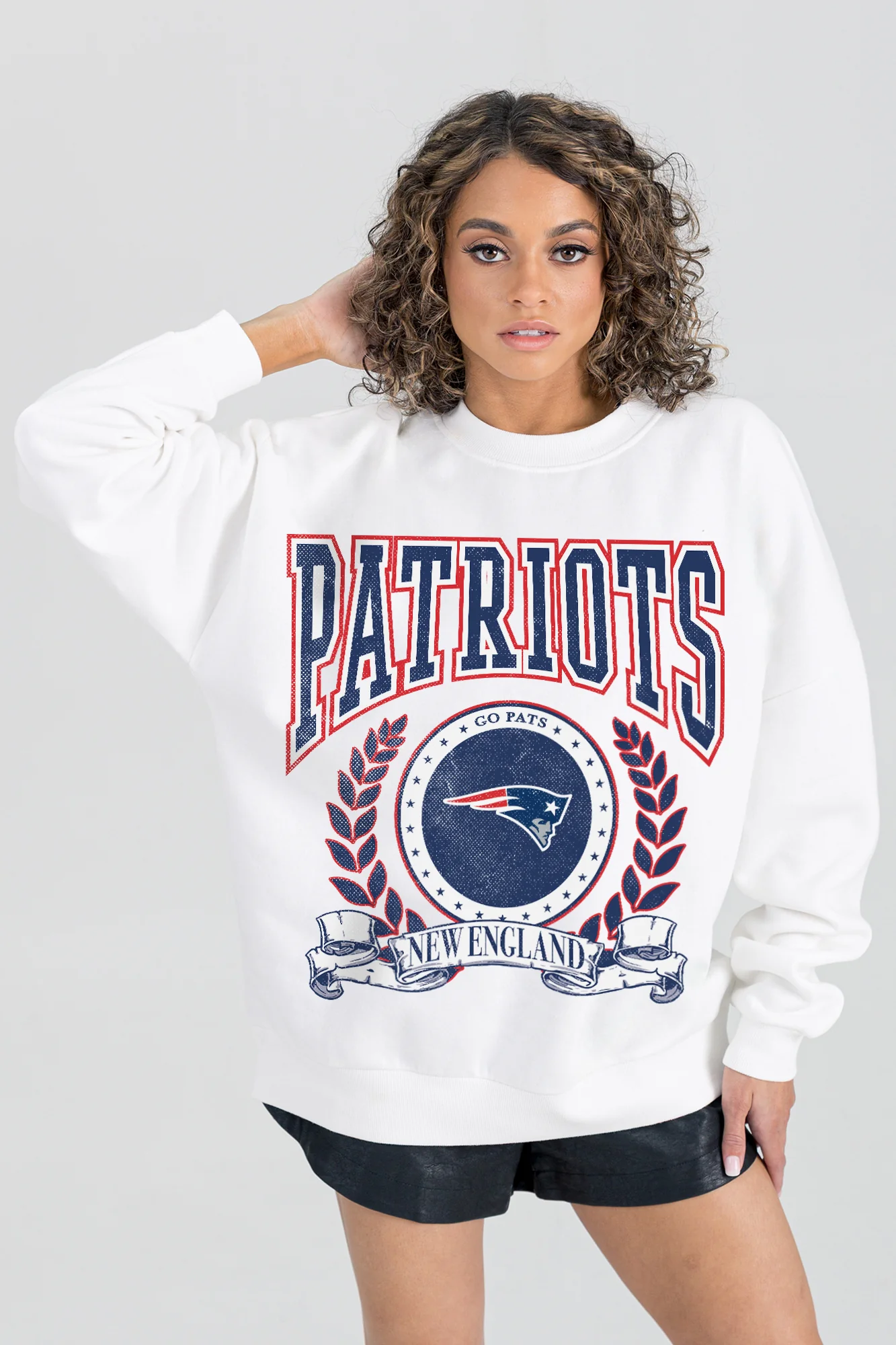 NEW ENGLAND PATRIOTS STAY COOL PREMIUM FLEECE CREWNECK PULLOVER - Image 3