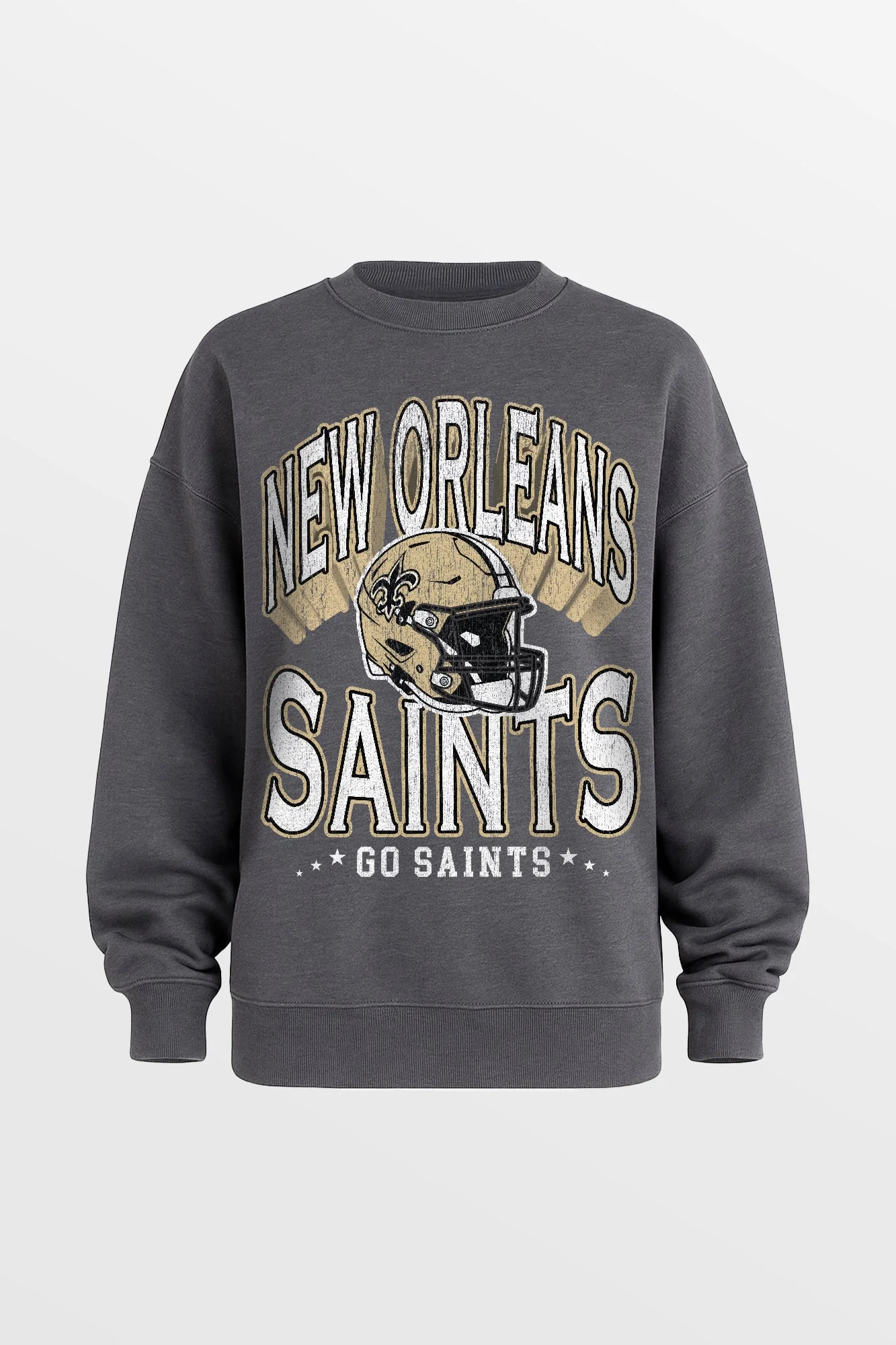 NEW ORLEANS SAINTS STAY COOL PREMIUM FLEECE CREWNECK PULLOVER BY RANDI MAHOMES