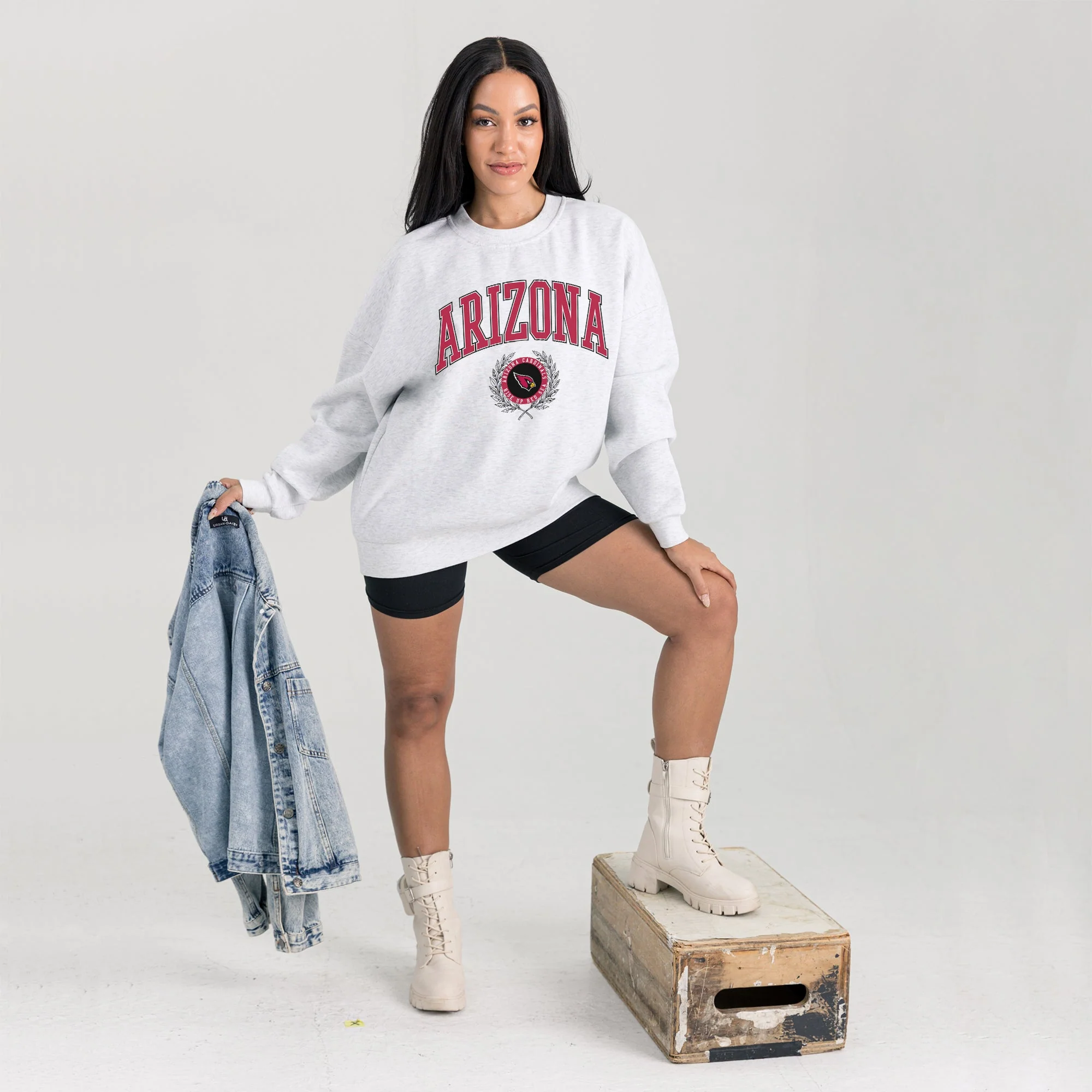 ARIZONA CARDINALS TRADITION REFINED PREMIUM FLEECE CREWNECK PULLOVER - Image 6