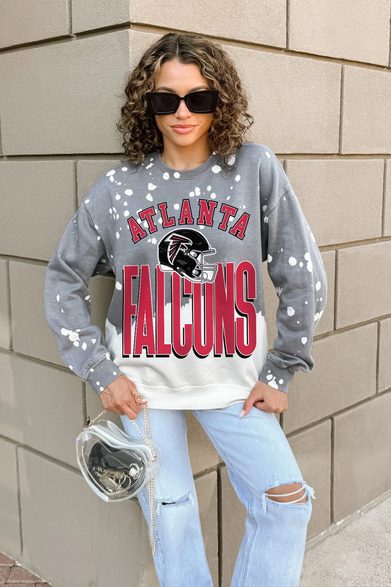 ATLANTA FALCONS ARCH RIVALS LONG-SLEEVE FRENCH TERRY PULLOVER - Image 2