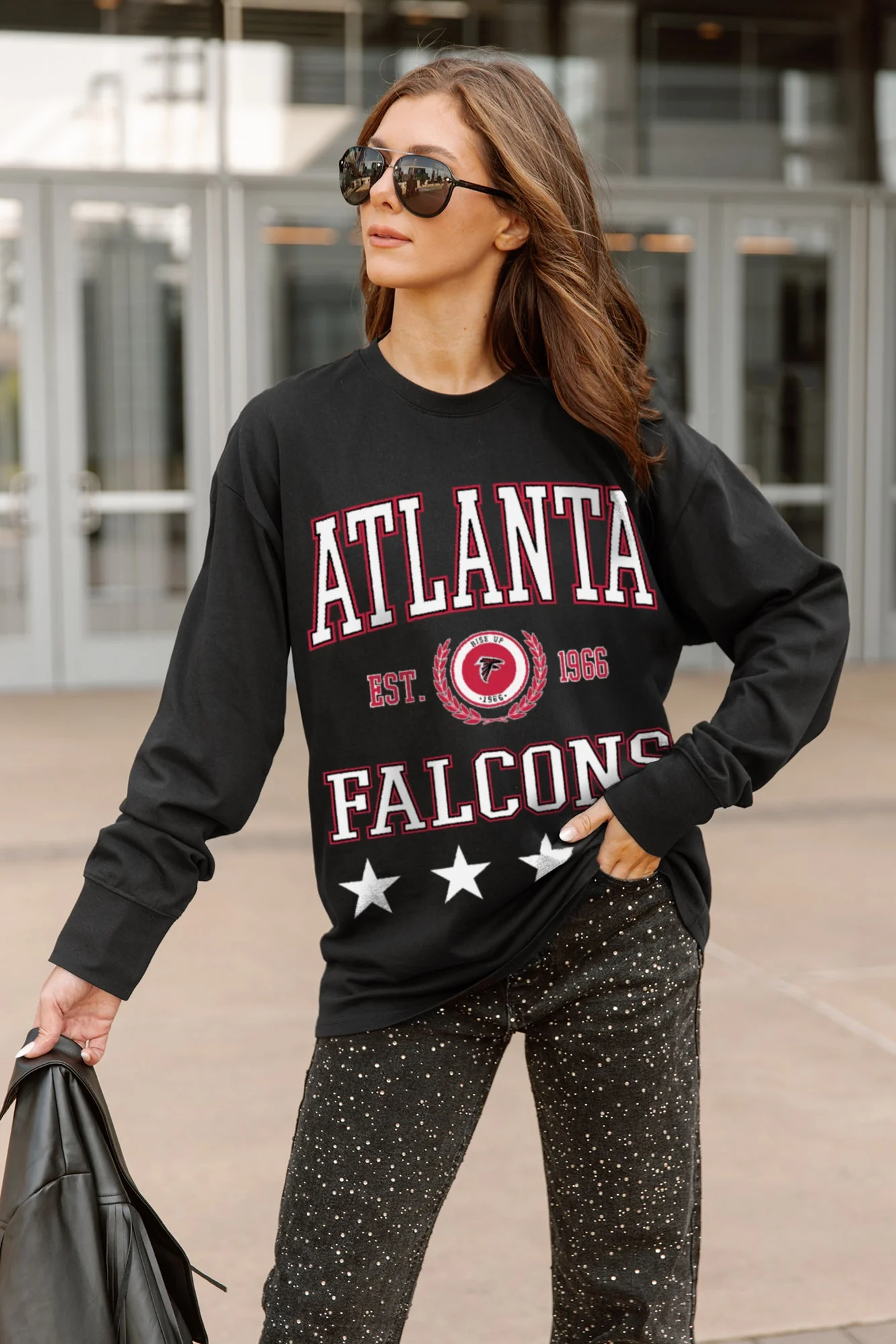 ATLANTA FALCONS EVERYDAY STAR ESSENTIAL RELAXED FIT LONG SLEEVE TEE - Image 2