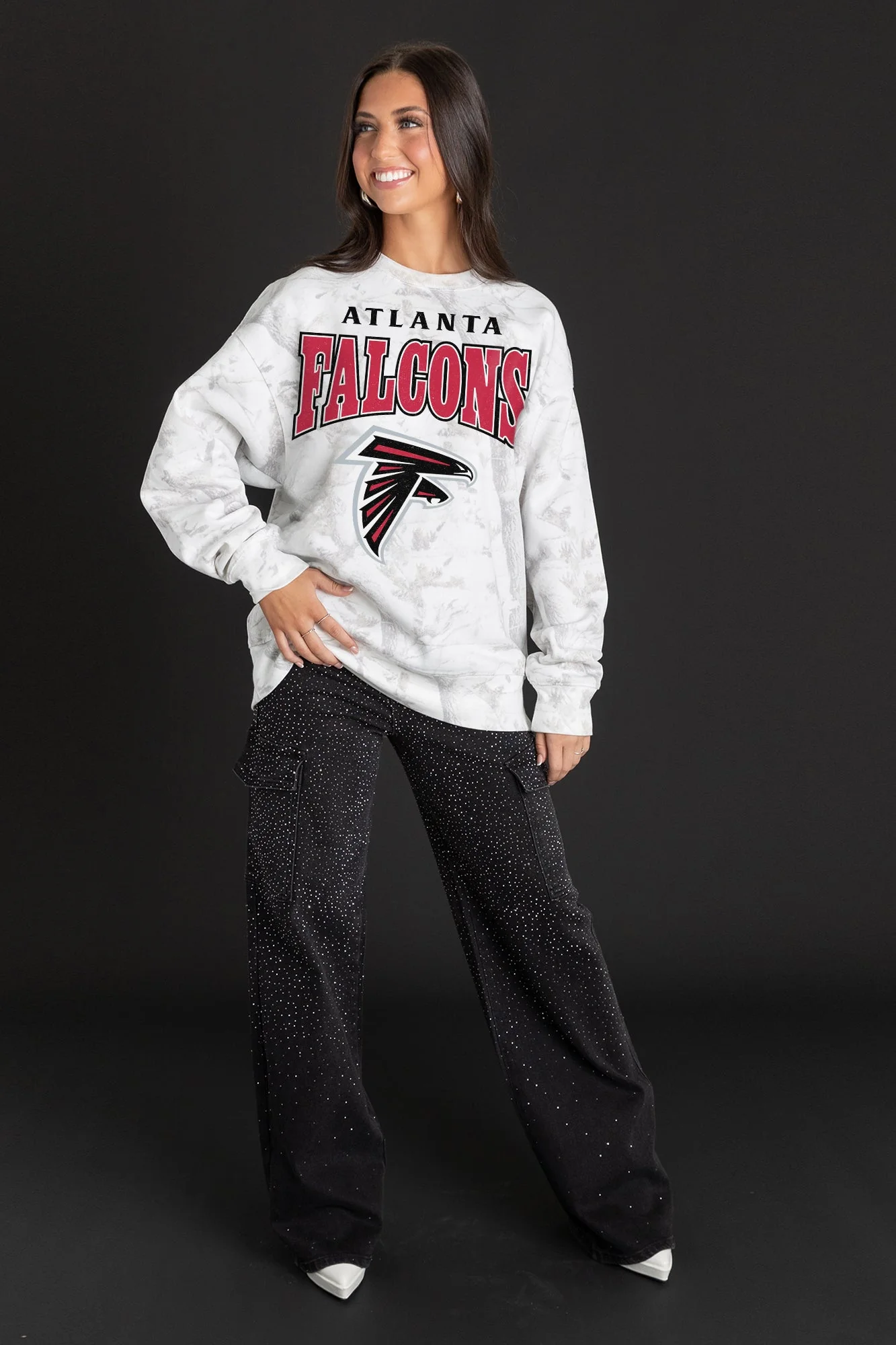 ATLANTA FALCONS RALLY READY PREMIUM DROP SHOULDER CAMO PULLOVER - Image 4