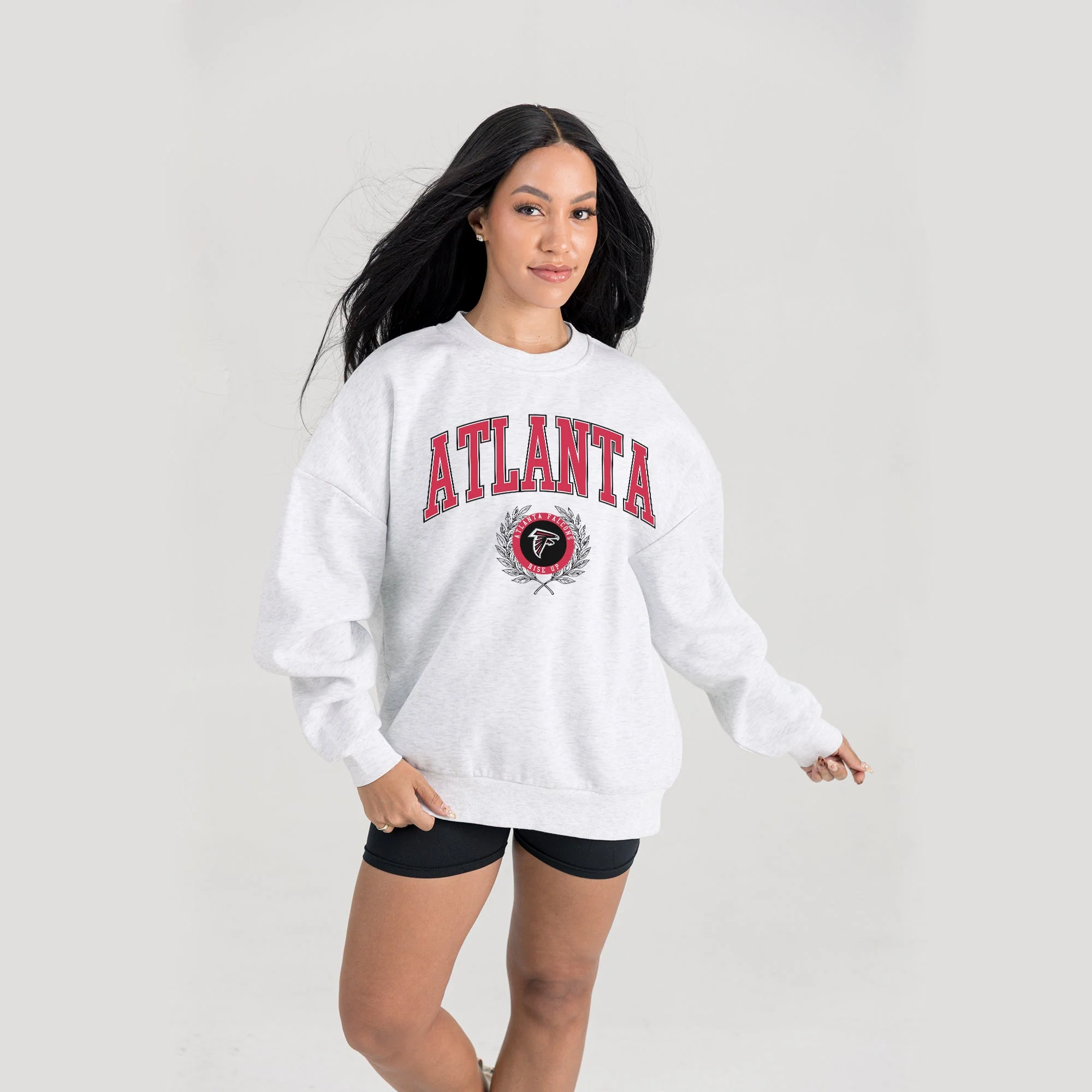 ATLANTA FALCONS TRADITION REFINED PREMIUM FLEECE CREWNECK PULLOVER - Image 5