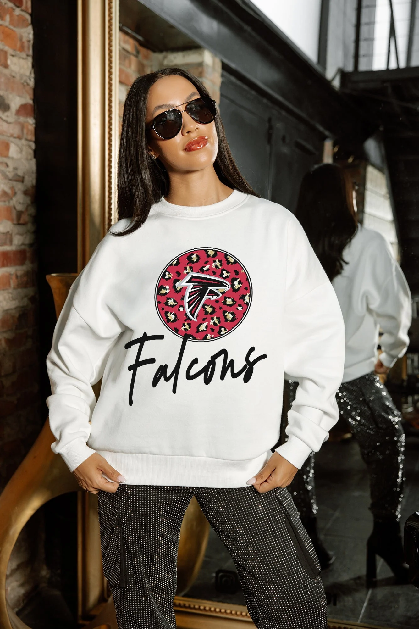 ATLANTA FALCONS WILD BREAKTHROUGH PREMIUM FLEECE CREWNECK PULLOVER - Image 2