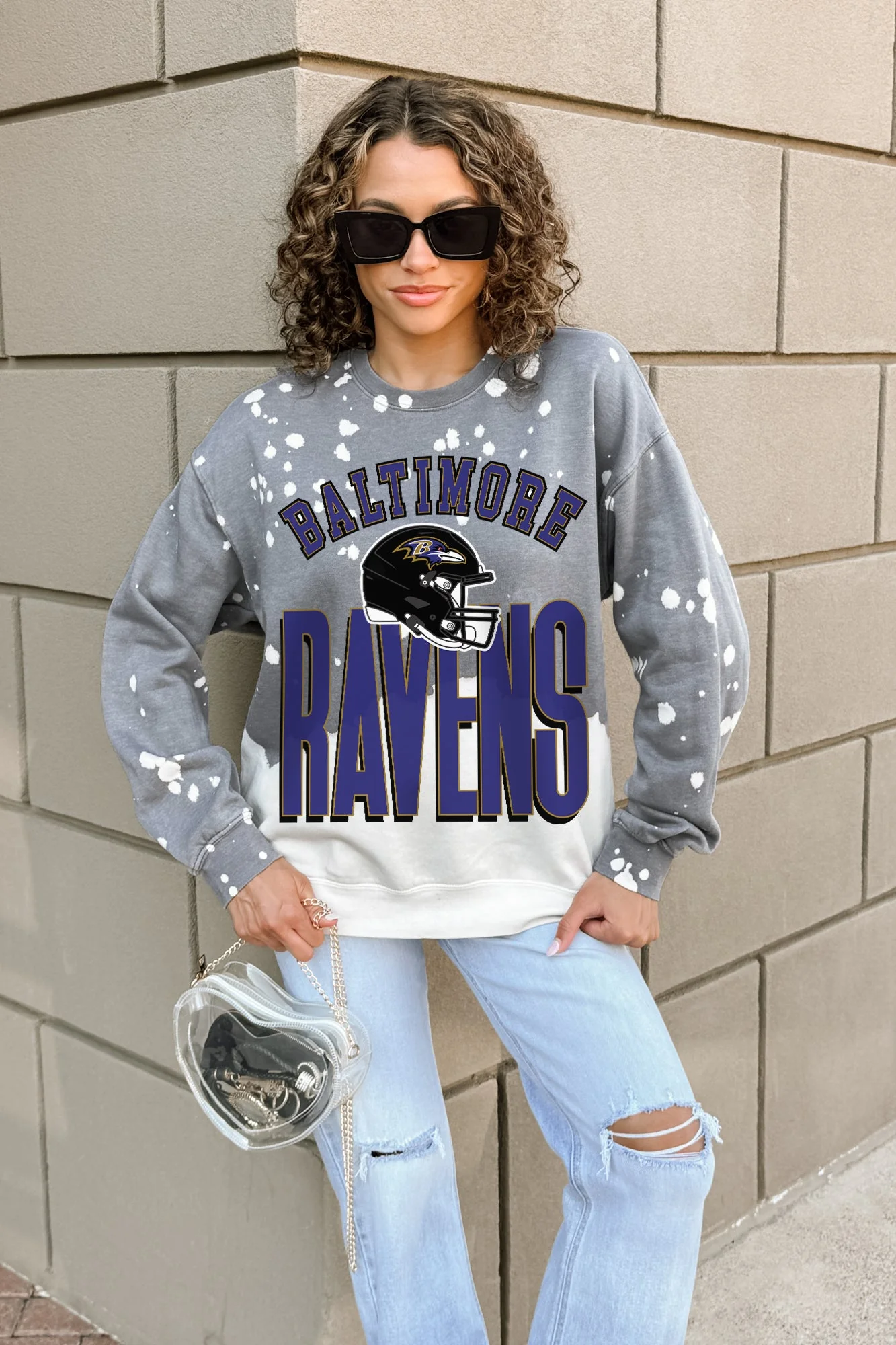 BALTIMORE RAVENS ARCH RIVALS LONG-SLEEVE FRENCH TERRY PULLOVER - Image 2