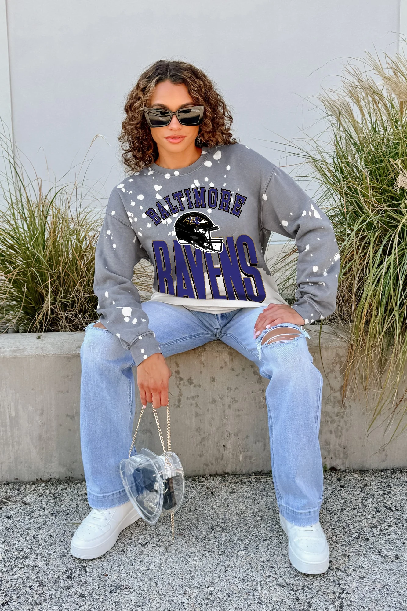 BALTIMORE RAVENS ARCH RIVALS LONG-SLEEVE FRENCH TERRY PULLOVER - Image 3