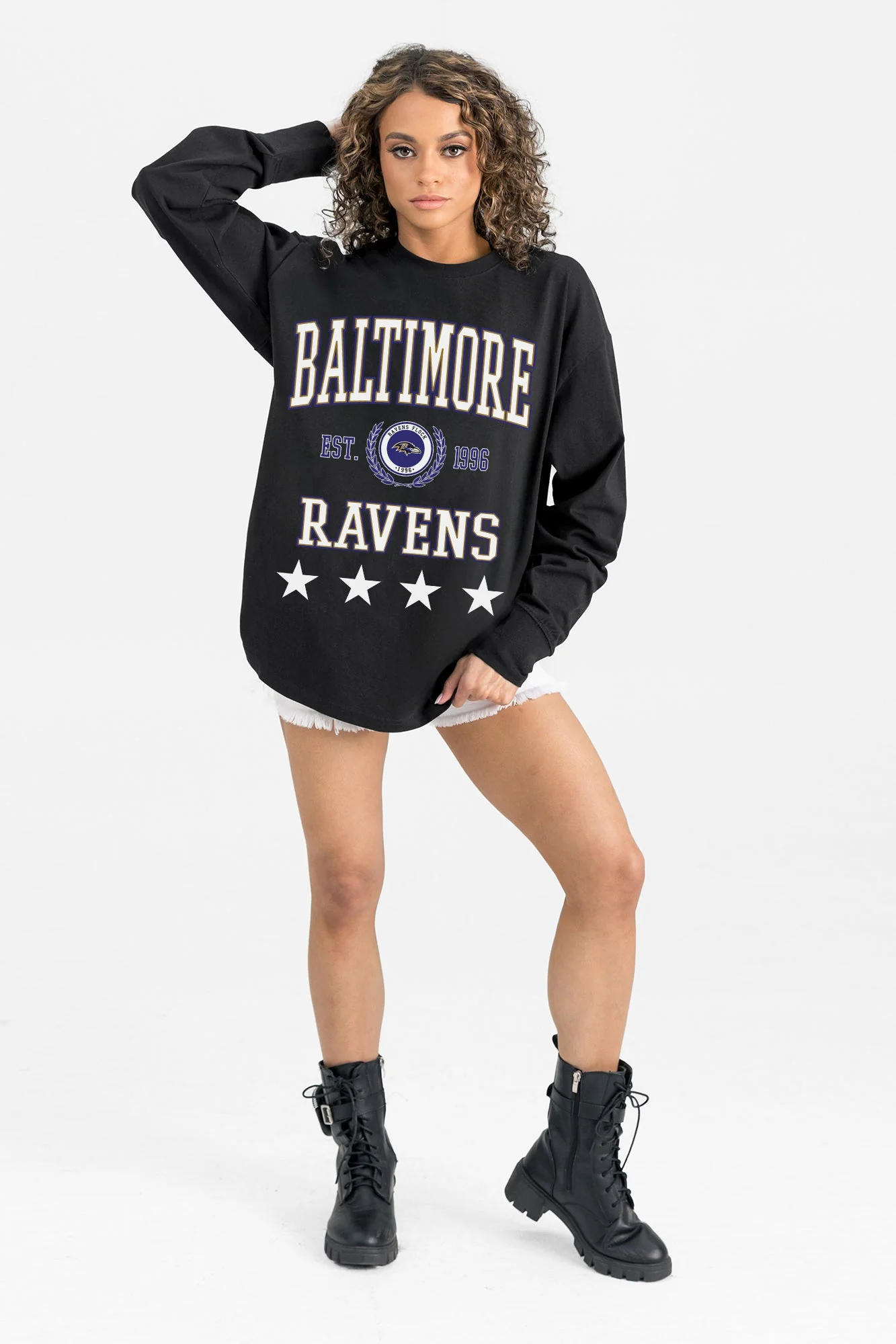 BALTIMORE RAVENS EVERYDAY STAR ESSENTIAL RELAXED FIT LONG SLEEVE TEE - Image 5
