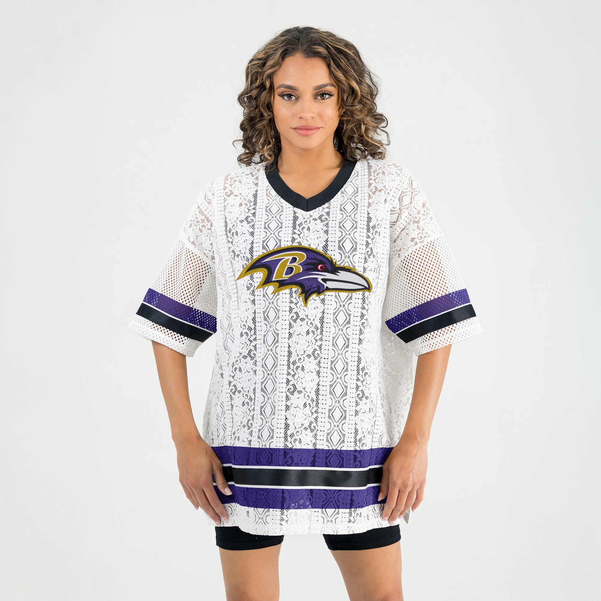 BALTIMORE RAVENS HIGH NOTE LACE FASHION TOP - Image 4