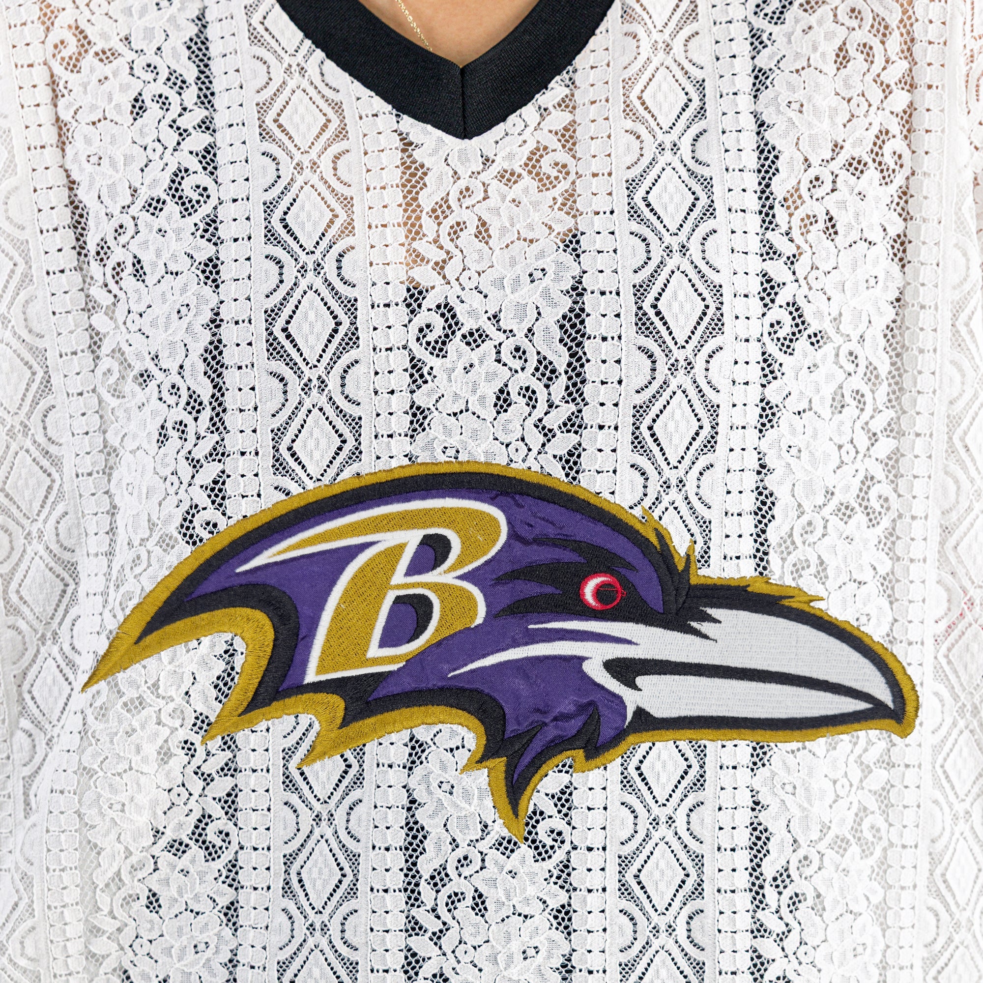 BALTIMORE RAVENS HIGH NOTE LACE FASHION TOP - Image 9