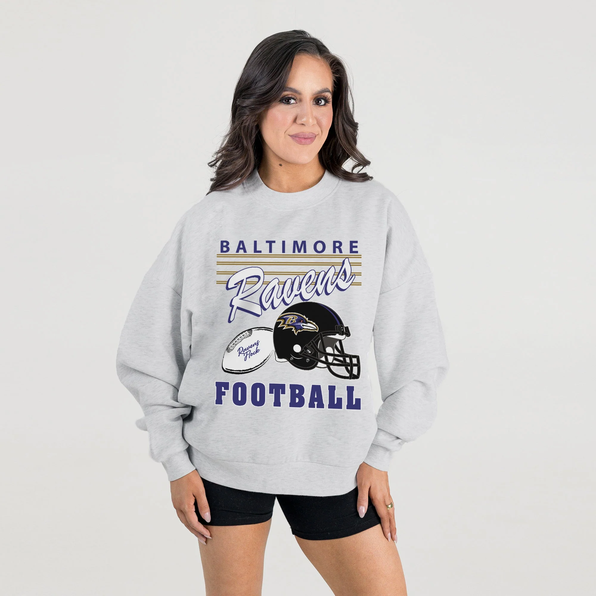 BALTIMORE RAVENS HOME TURF PREMIUM FLEECE CREWNECK PULLOVER - Image 3