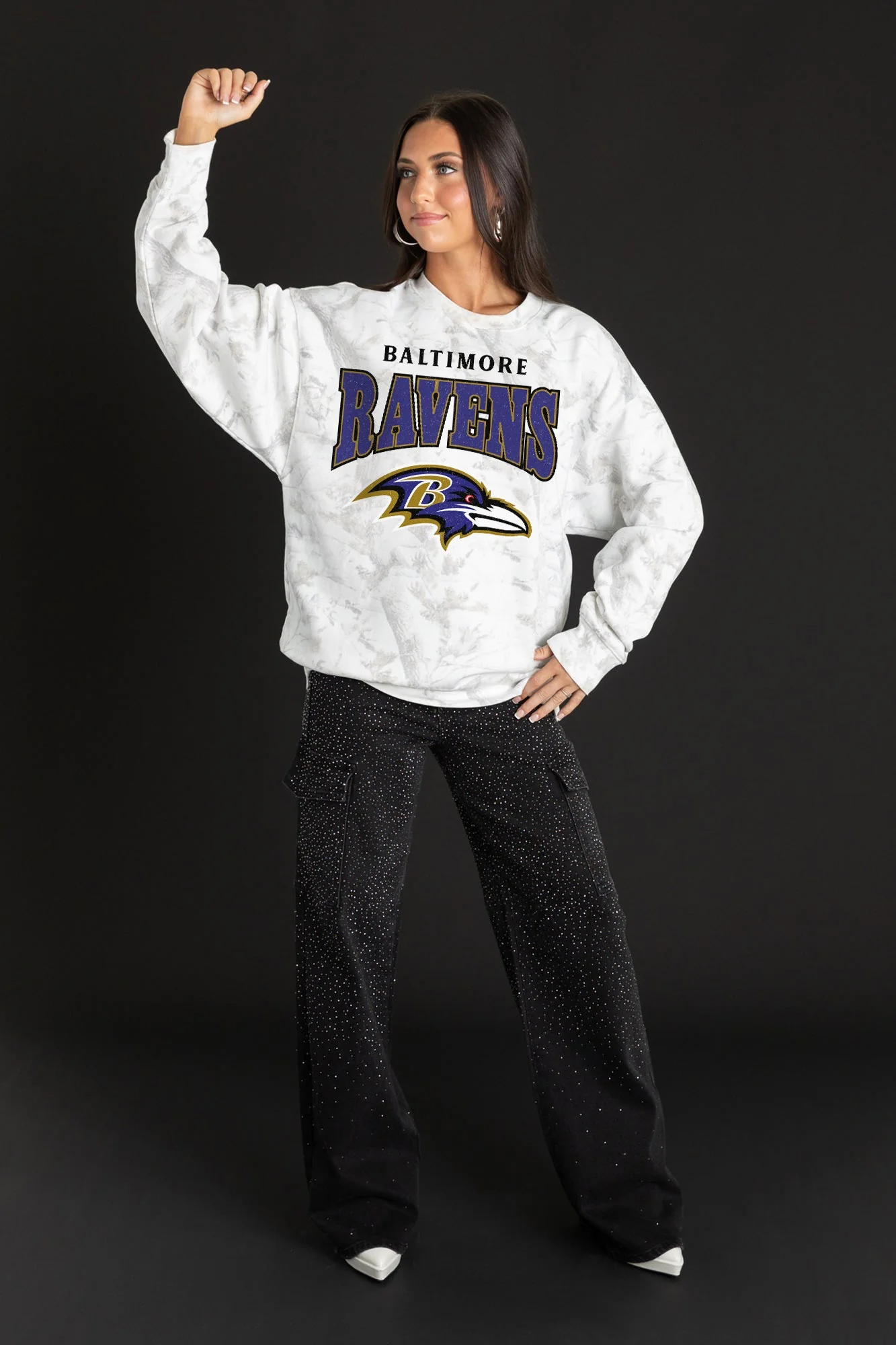 BALTIMORE RAVENS RALLY READY PREMIUM DROP SHOULDER CAMO PULLOVER - Image 3