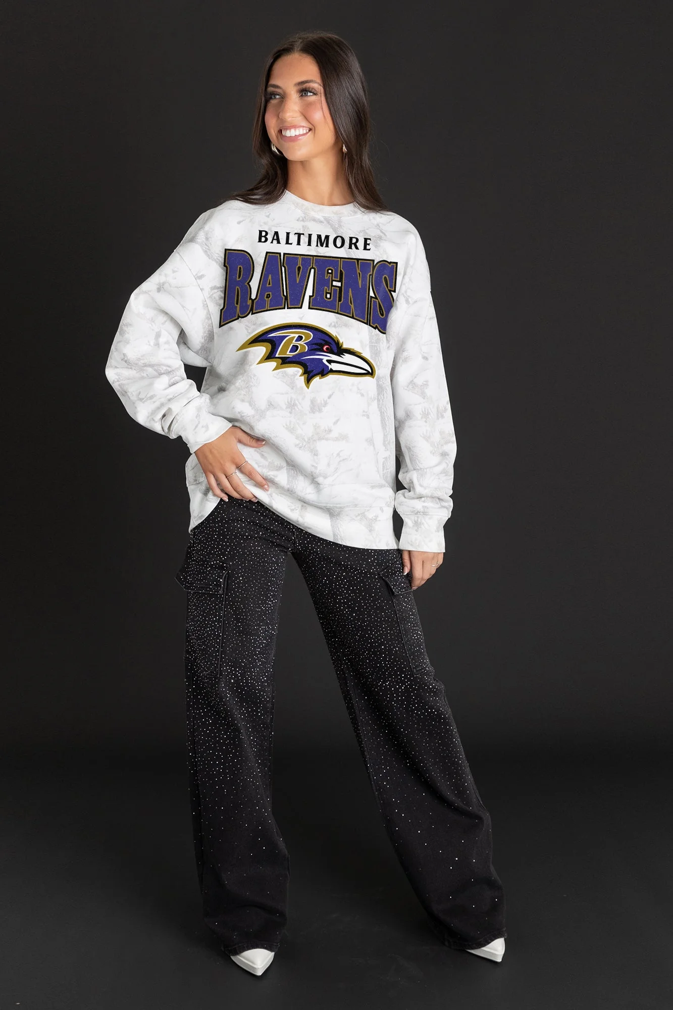 BALTIMORE RAVENS RALLY READY PREMIUM DROP SHOULDER CAMO PULLOVER - Image 4